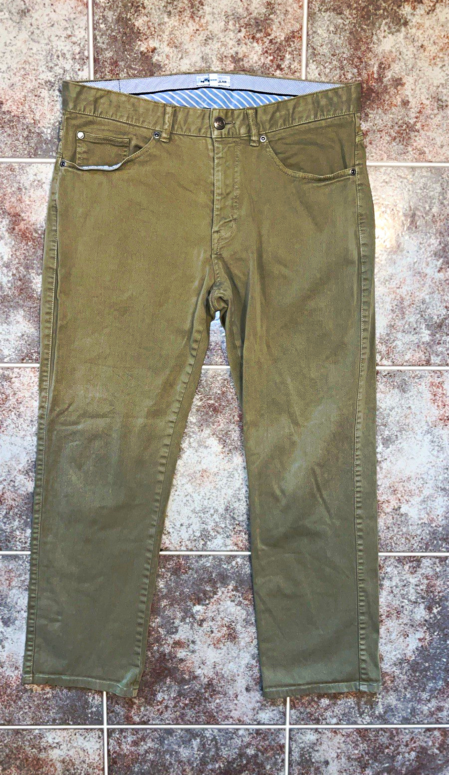 Peter Millar Men’s Olive Green Stretch 5 Pocket Pants Size 33 Golf Casual