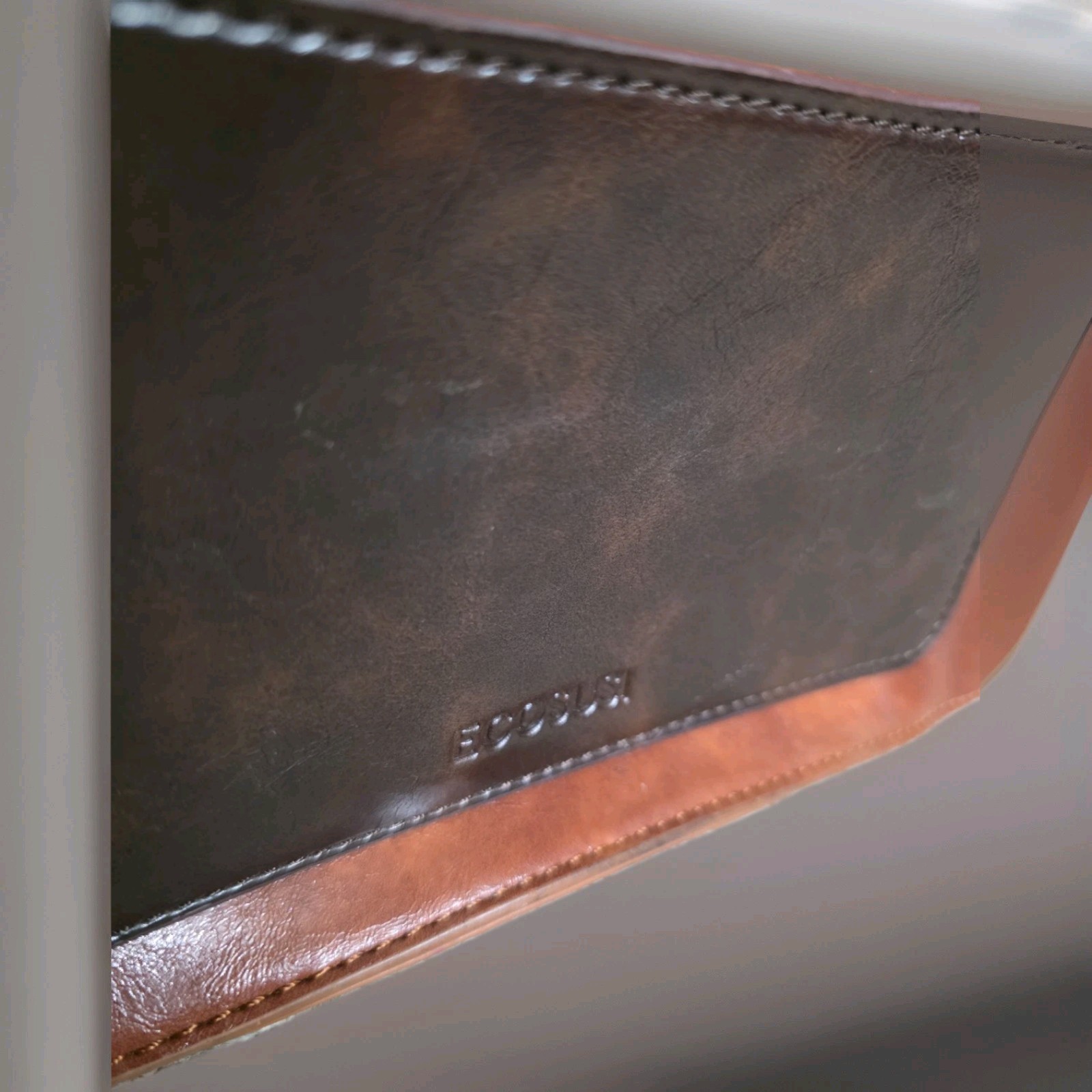 ECOSUSI Vintage Vegan PU Leather Messenger Bag (Please See Description)