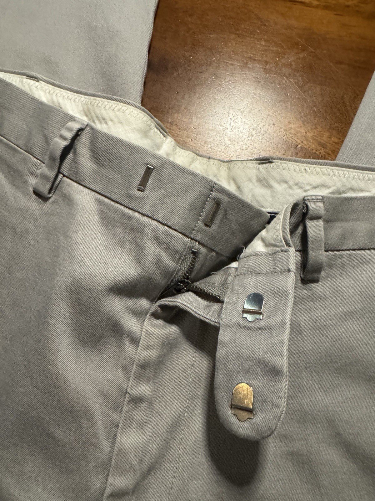 J. Crew Bowery Men’s Gray Slim Fit Stretch Chino Flat Front Cotton Pants Sz 38