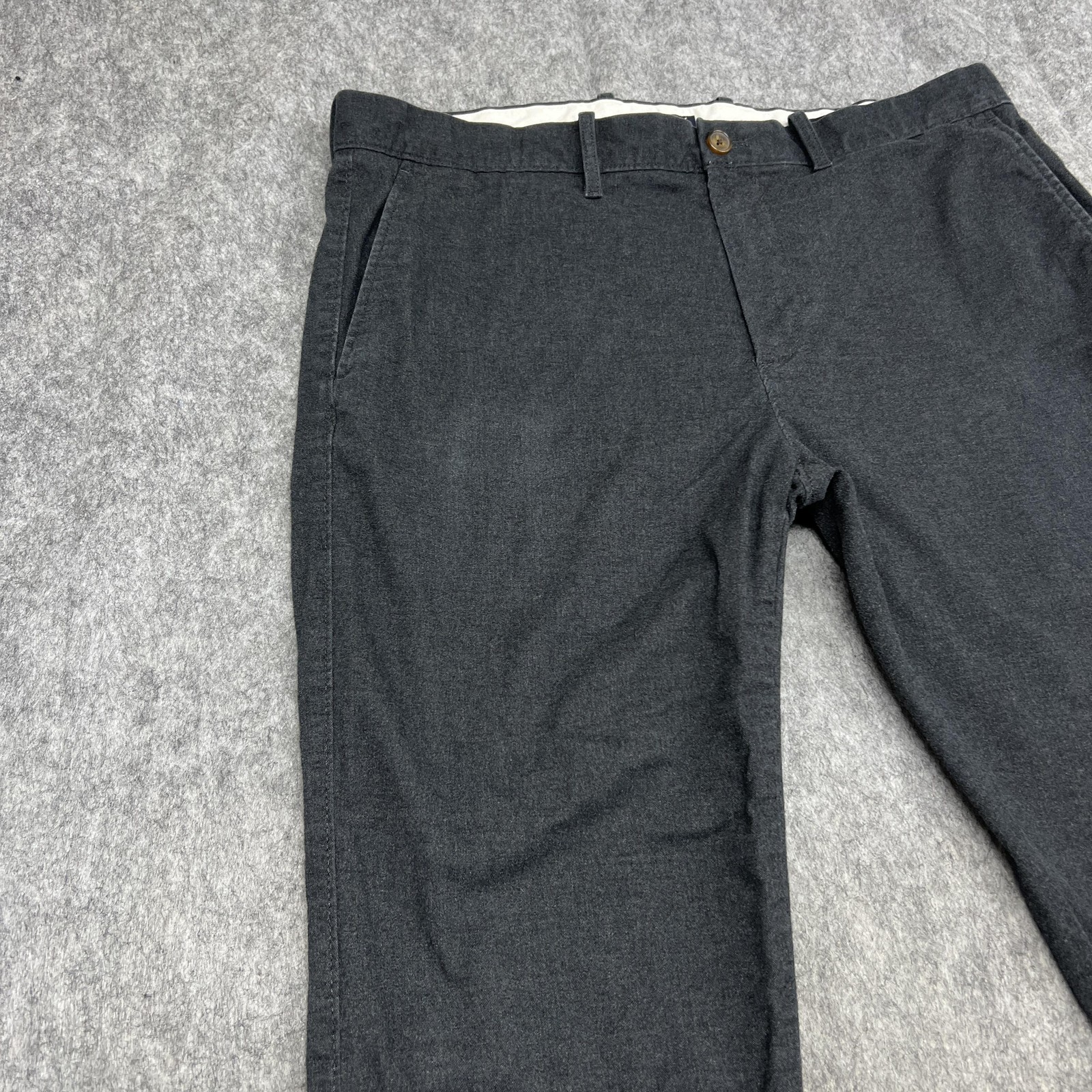 J Crew Bowery Pants Mens 35×32 Gray Slim Flex Chino Stretch Dress Trousers Work