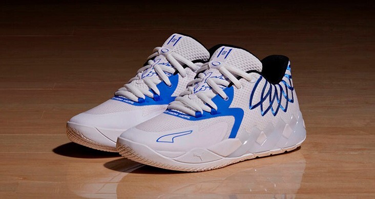 Puma MB.01 US 15 Men’s White Blue Black Basketball LaMelo Ball 376941 11 New
