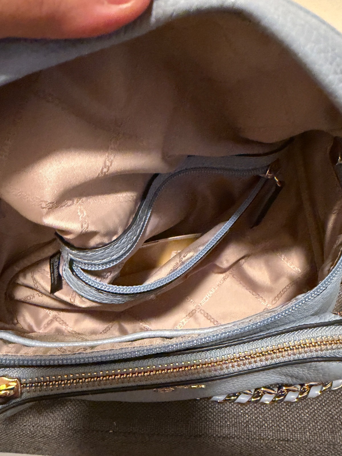 Michael Kors Slater Powder Blue Pebbled Leather Belt Bag Fanny Pack