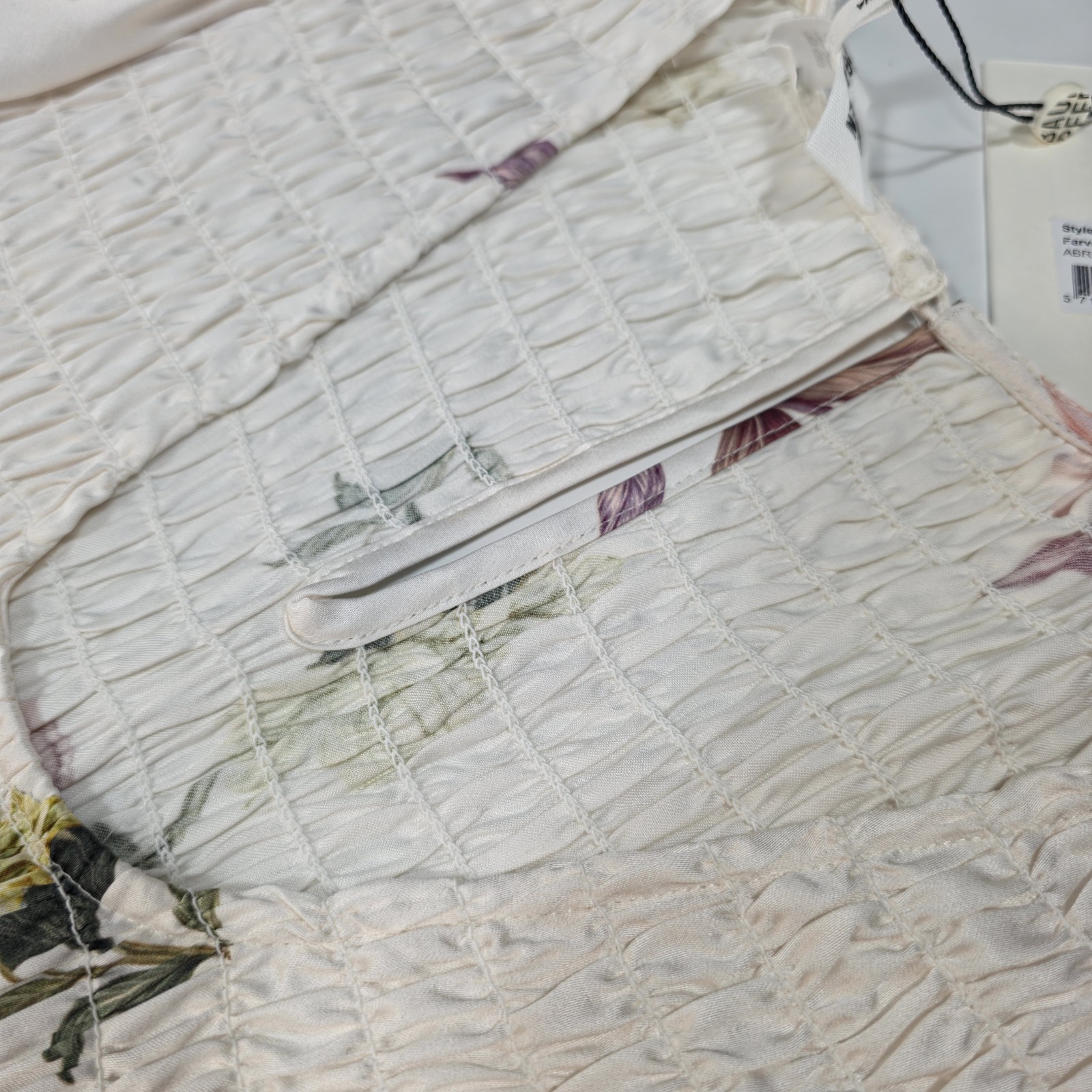 Baum und Pferdgarten Abrielle Midi Dress EU 36 US 4 White Floral Satin