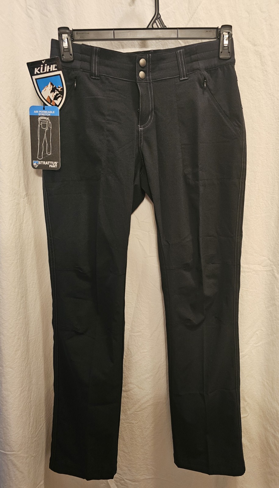 NWT KUHL Strattus Style 6234 Ripstop Hiking Pants Womens Black Size 6-Reg New