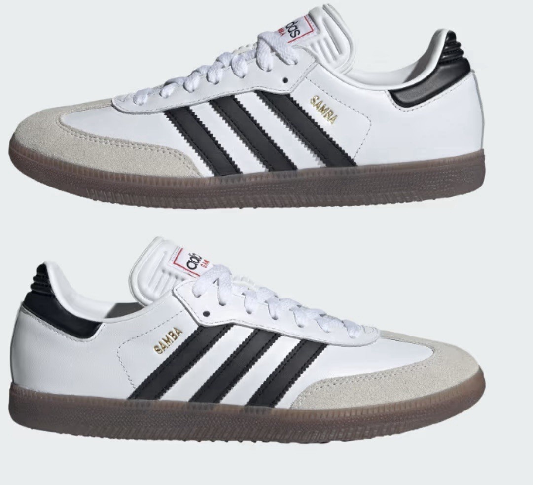 Size 13 adidas Men’s Samba Indoor Soccer White Black Gum Women’s Size 14 Shoes