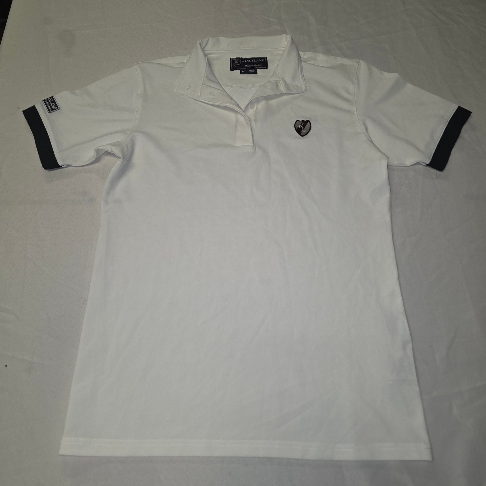 Kingsland Classic Collection White Short Sleeve Polo Shirt