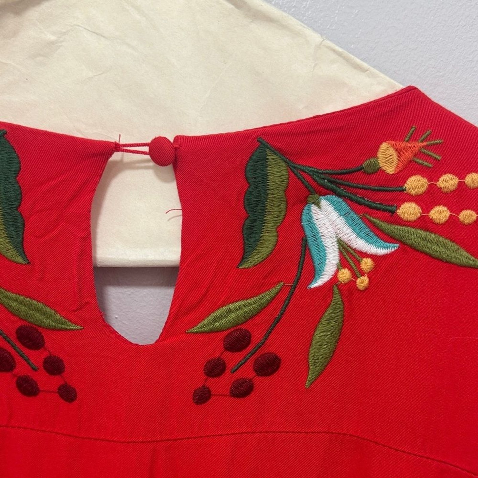 DAVI & DANI Scarlet Dress with embroidery size M