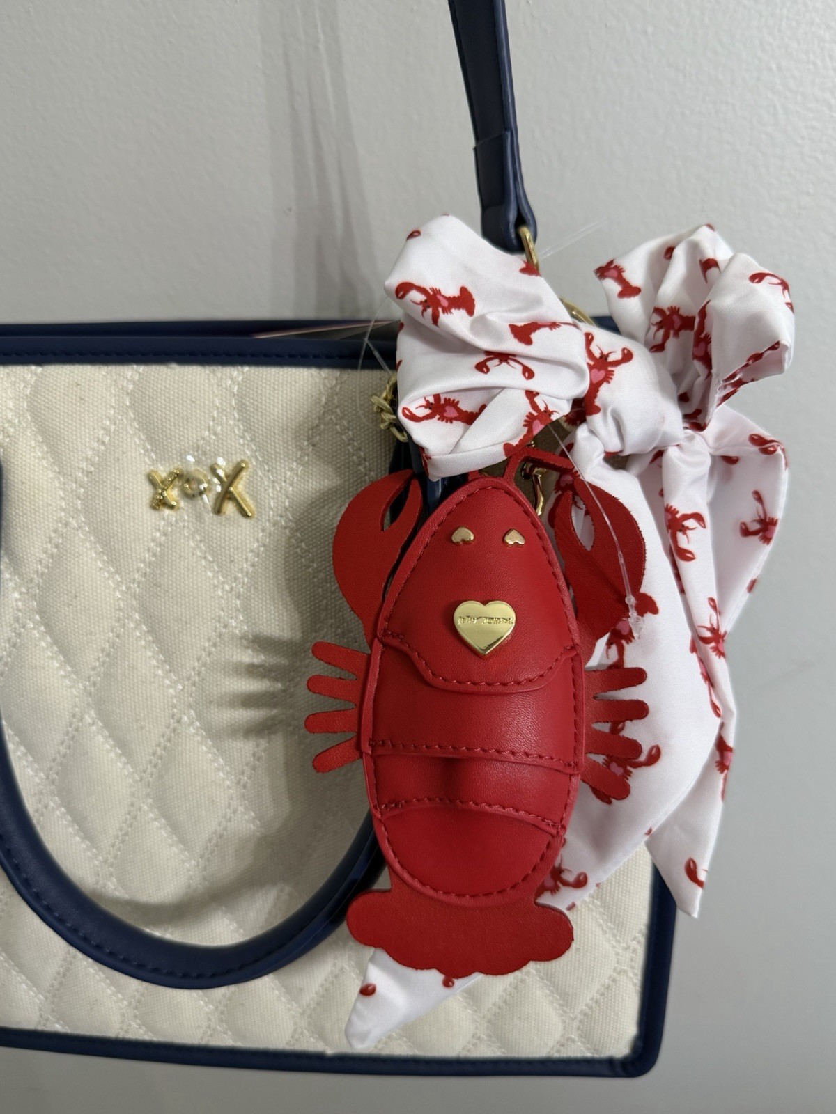 Betsey Johnson XO LALA Quilted Tote Satchel Bag