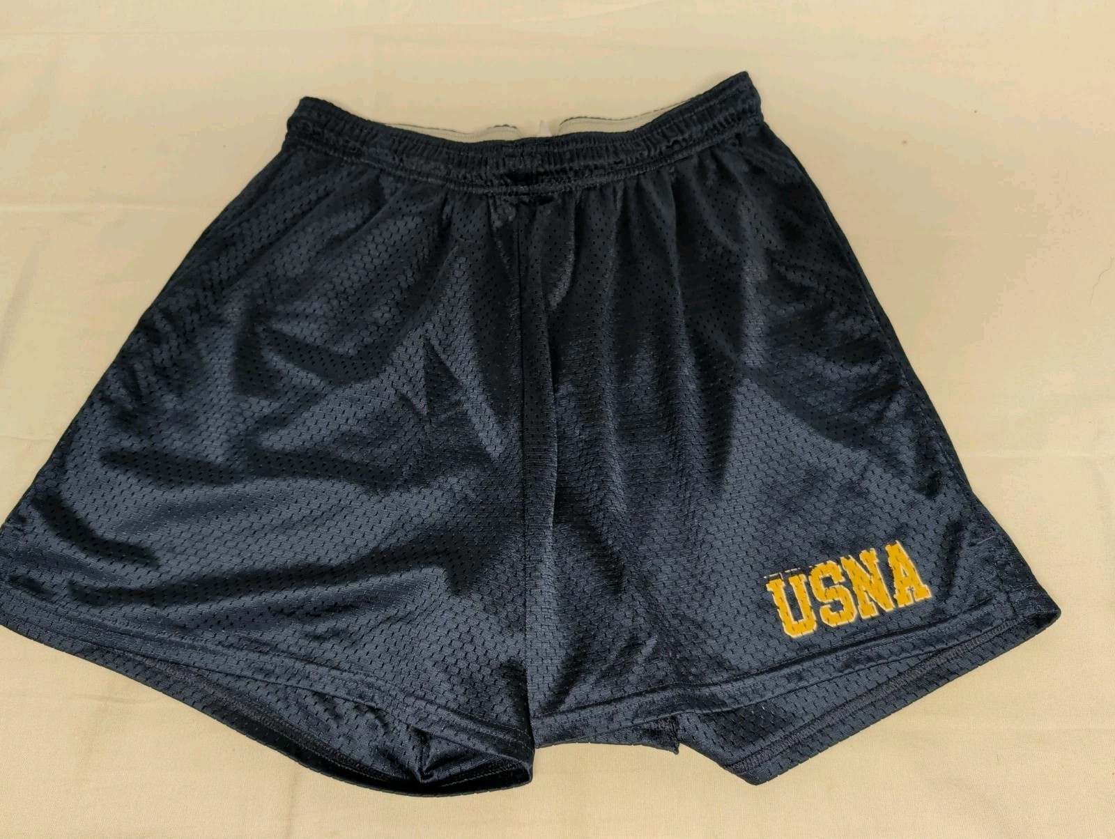 Vintage US Naval Academy USNA Navy Blue Mesh Shorts Size Medium Awesome 🔥