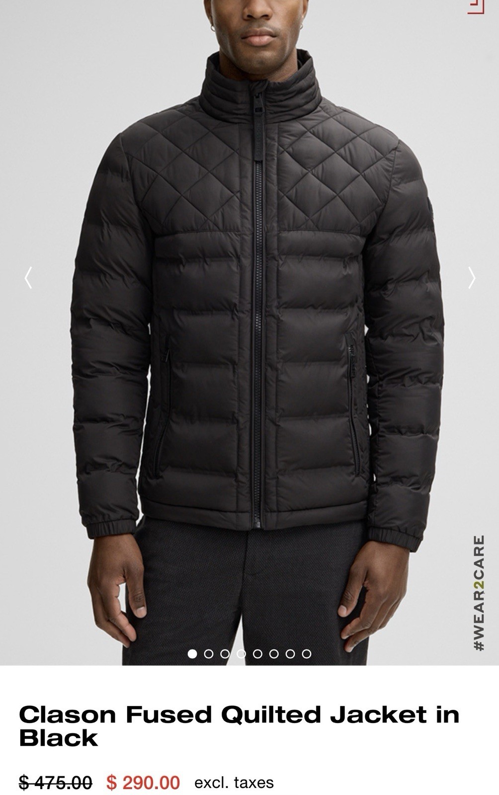Strellson Men’s Clason 2.0 Fused Quilted Navy Jacket size 48(M-L) RRP $475