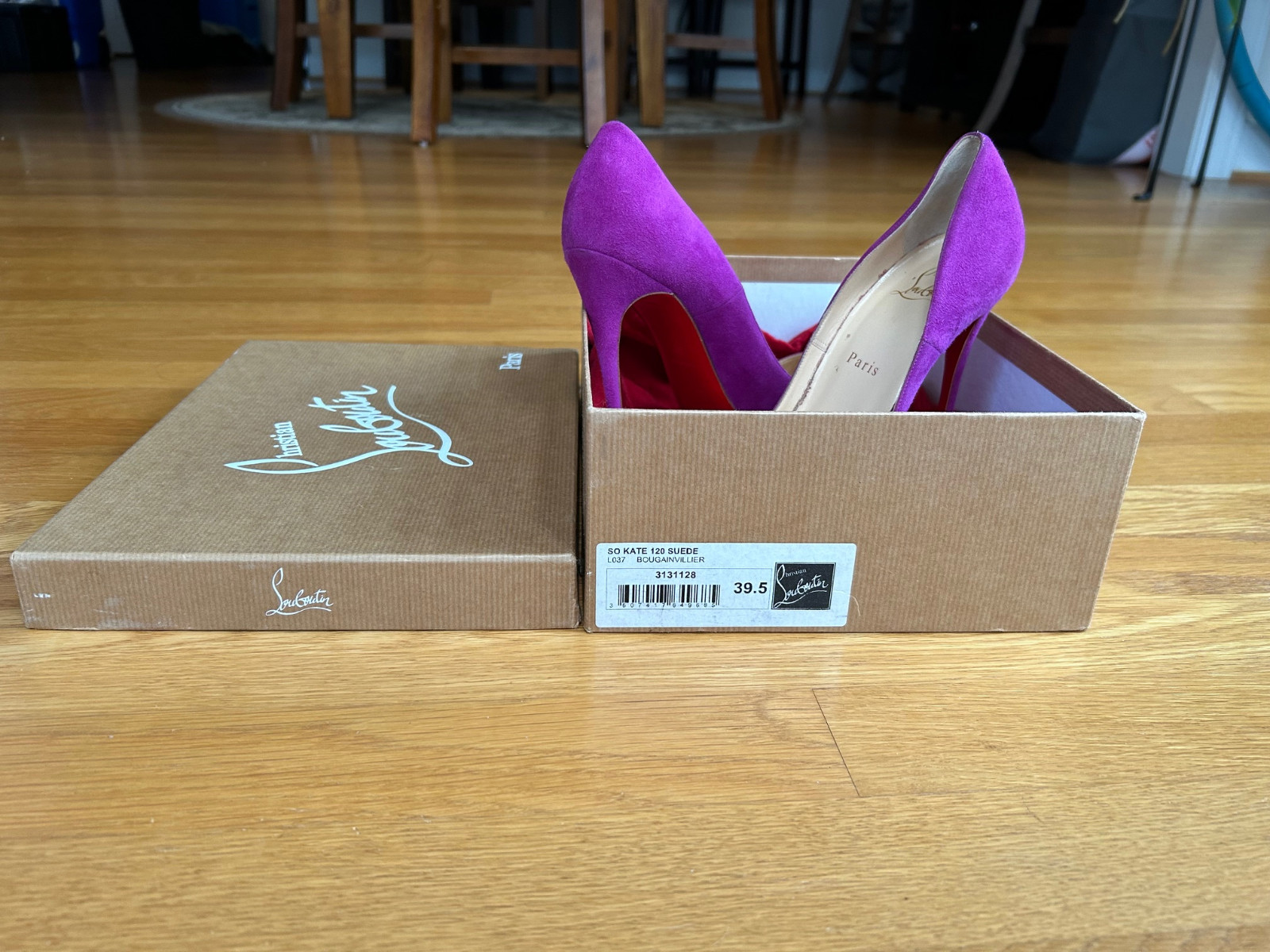CHRISTIAN LOUBOUTIN Purple So Kate 120mm Suede Pumps SZ 9.5 39.5 Good &Box &Bag