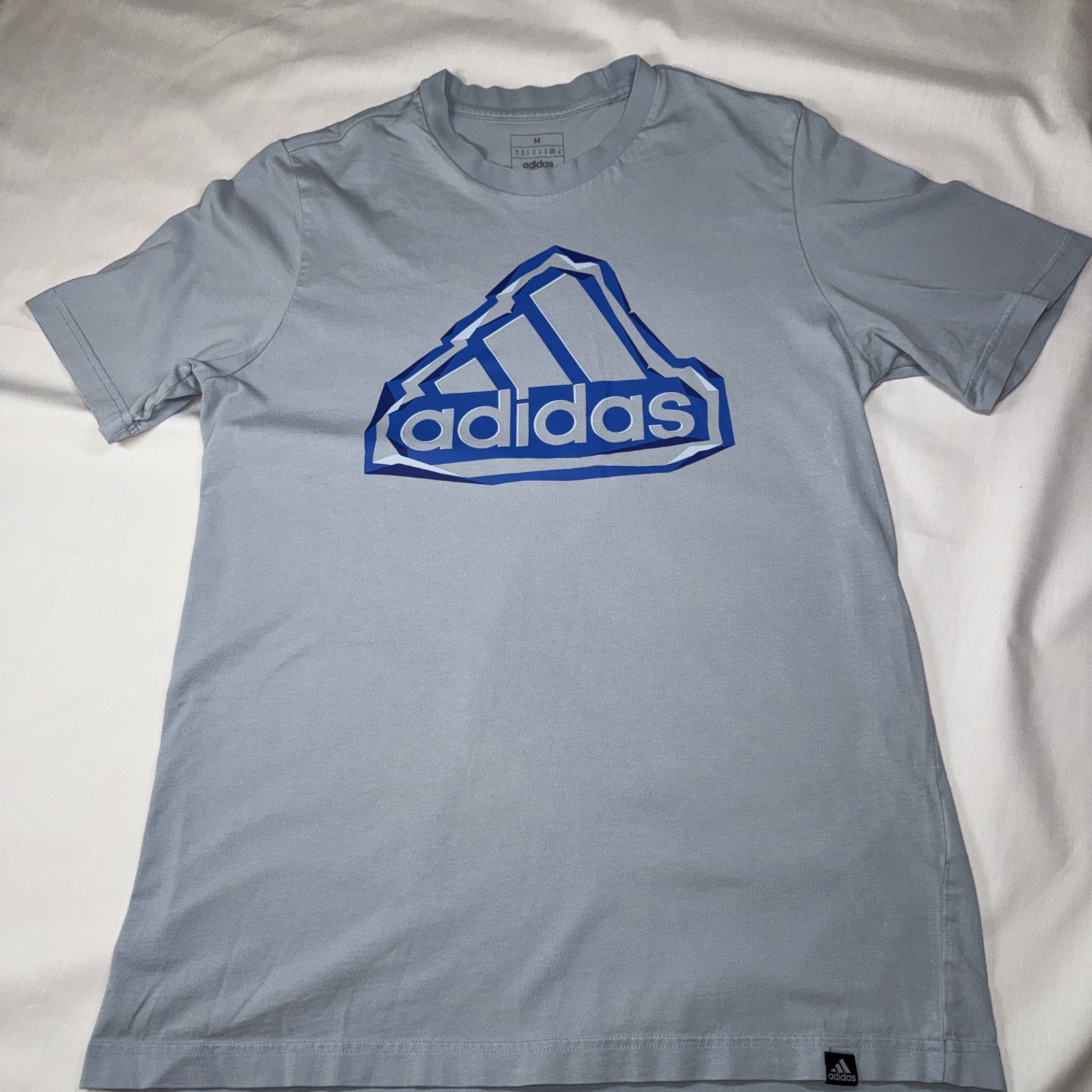 Adidas Men’s Short Sleeve Shirt Size Medium Gray Athletic