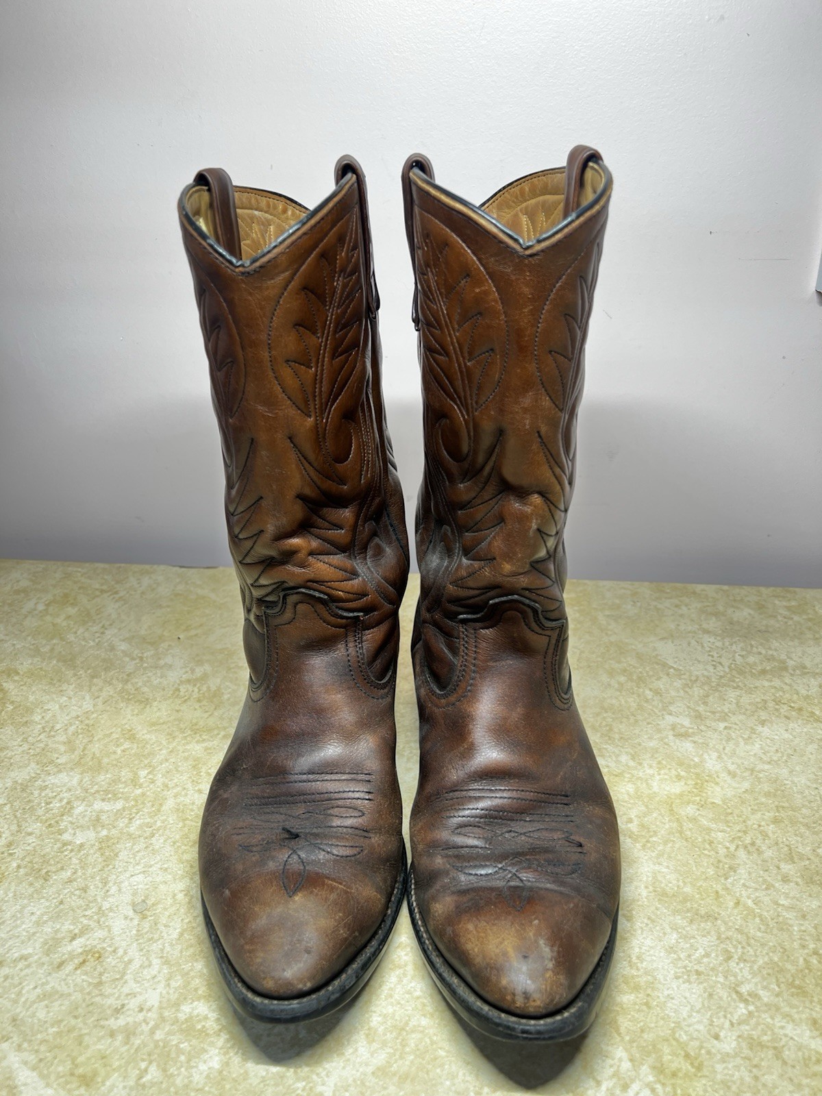 Vtg Red Wing Pecos Cowboy Boots 9801-1 Brown Men’s 10 D Good Year Made in USA