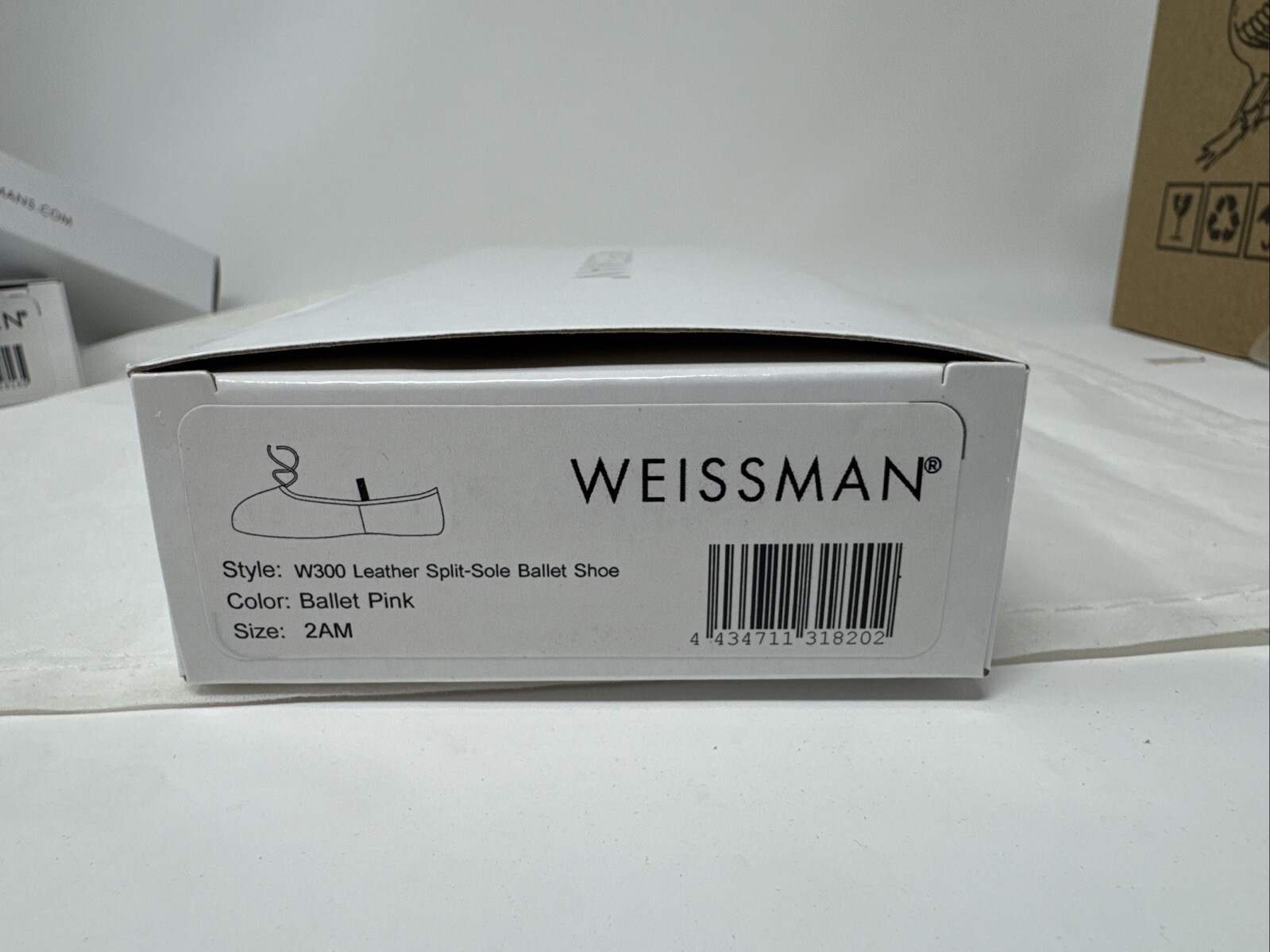 Weissman Ballet Pink Split Sole Leather Ballet Shoes Child, Youth, Adult Sz New