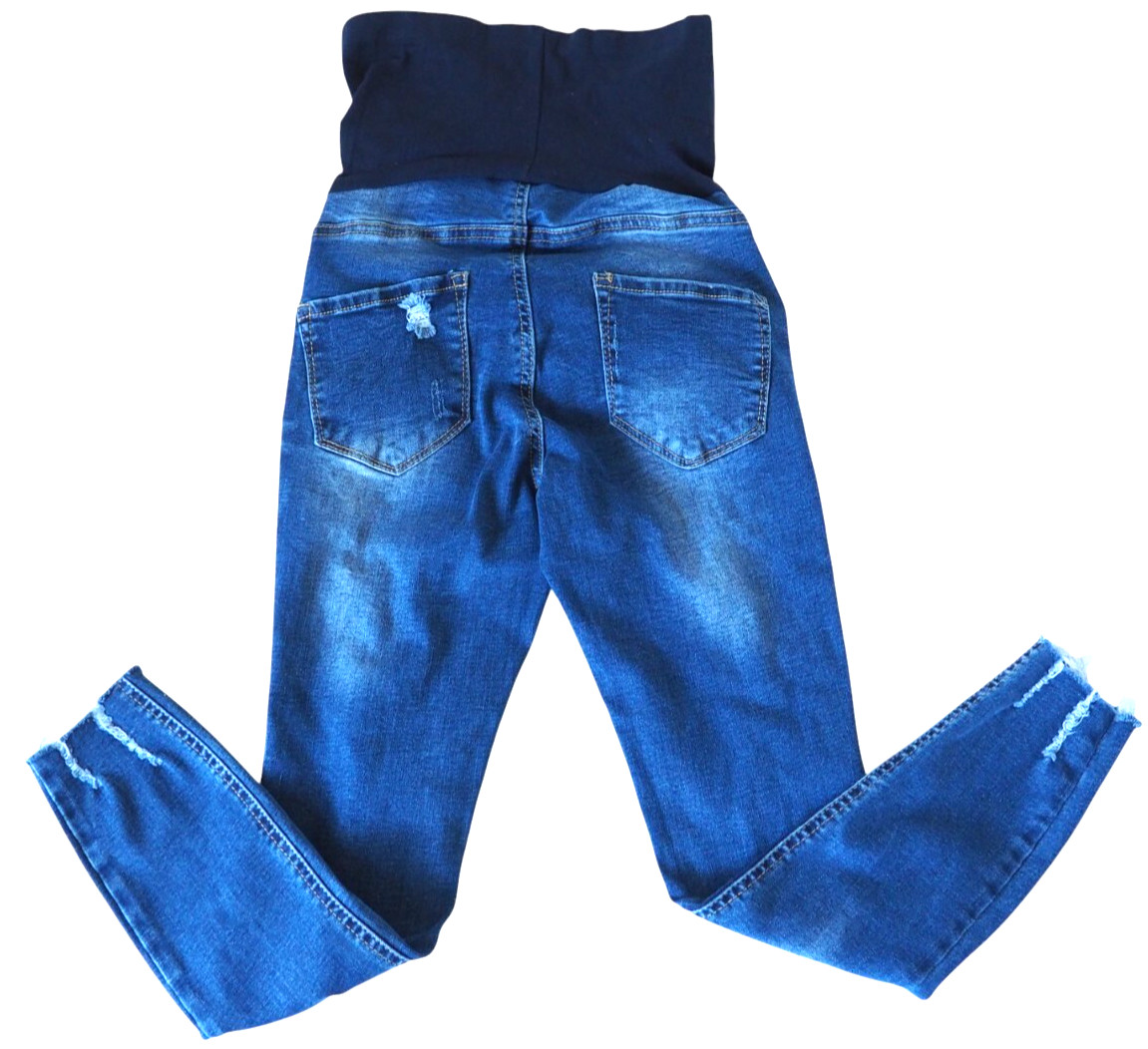 Blue Savvy Maternity Women’s Distressed Skinny Jeans Size S
