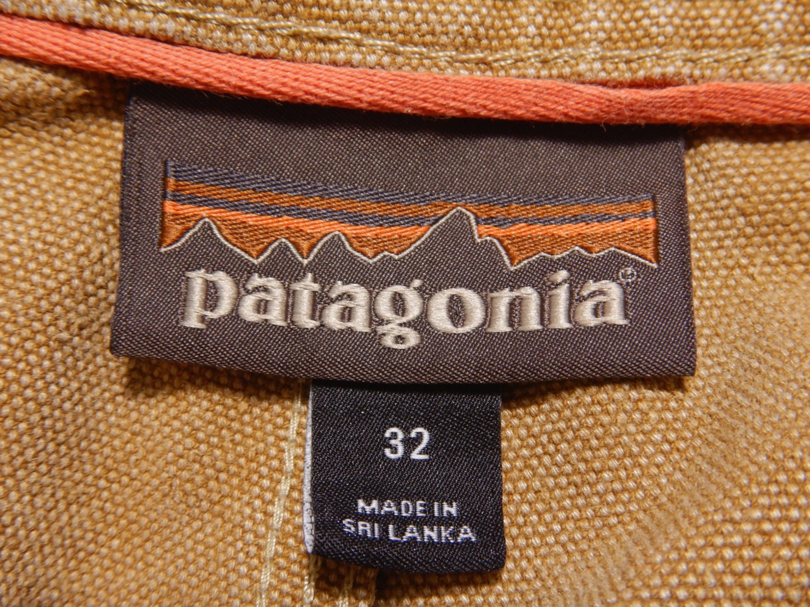 Patagonia IRON FORGE Hemp Canvas Cargo Pants FLAWS Coriander Size 32 X 33