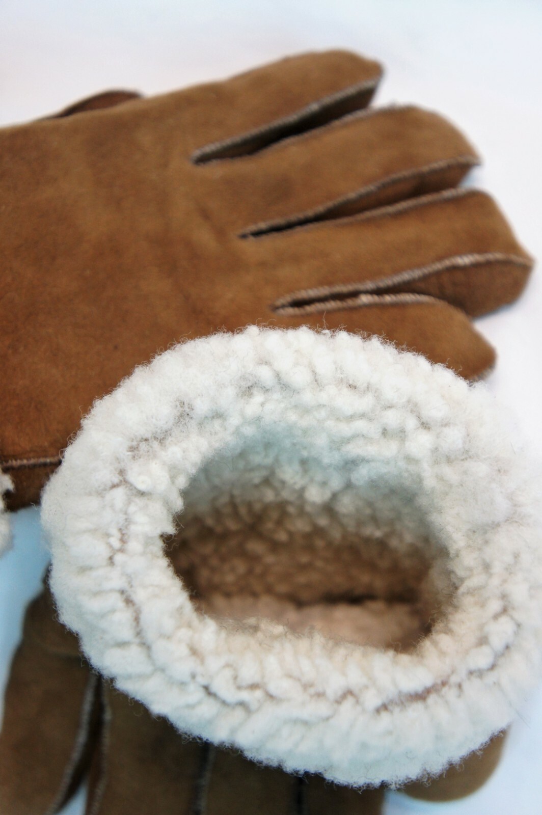 5 COLORS 100% REAL SHEEPSKIN SHEARLING LEATHER GLOVES UNISEX Fur Winter S-2XL