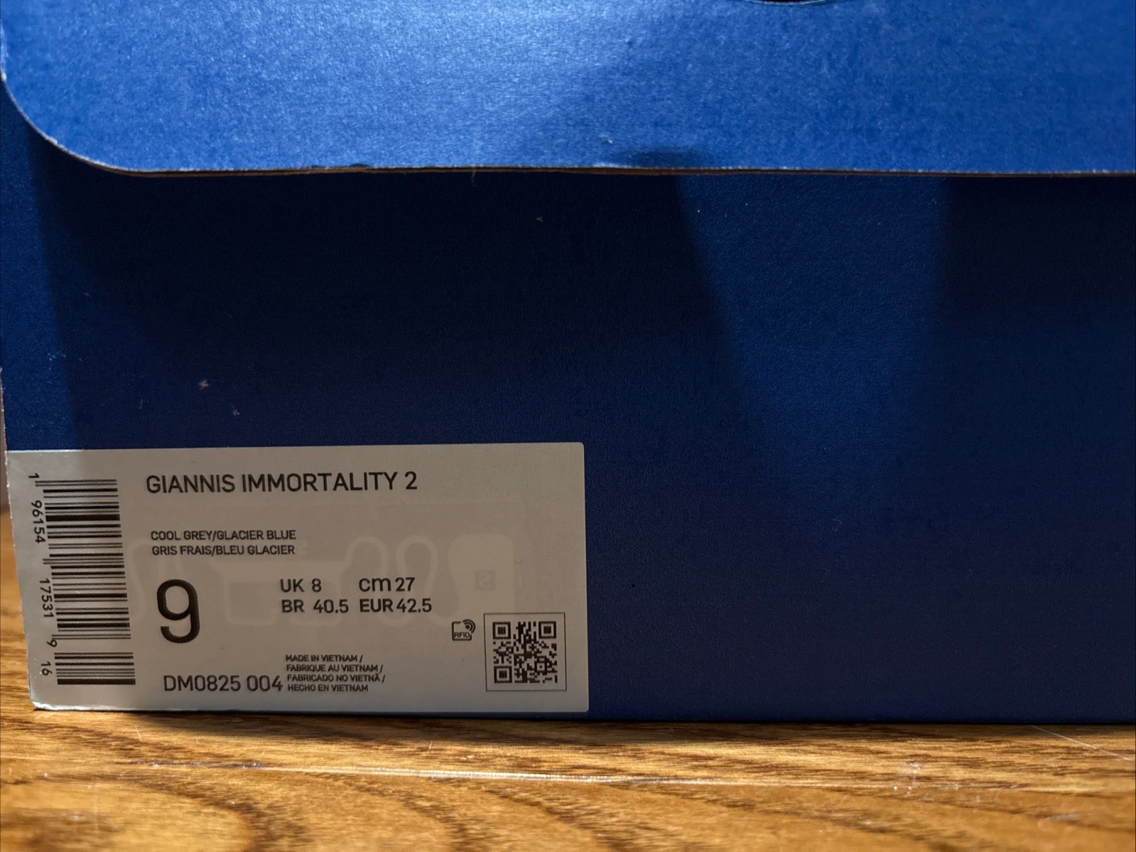 NEW Nike Giannis Immortality 2 EP Cool Grey Glacier Blue Size 9