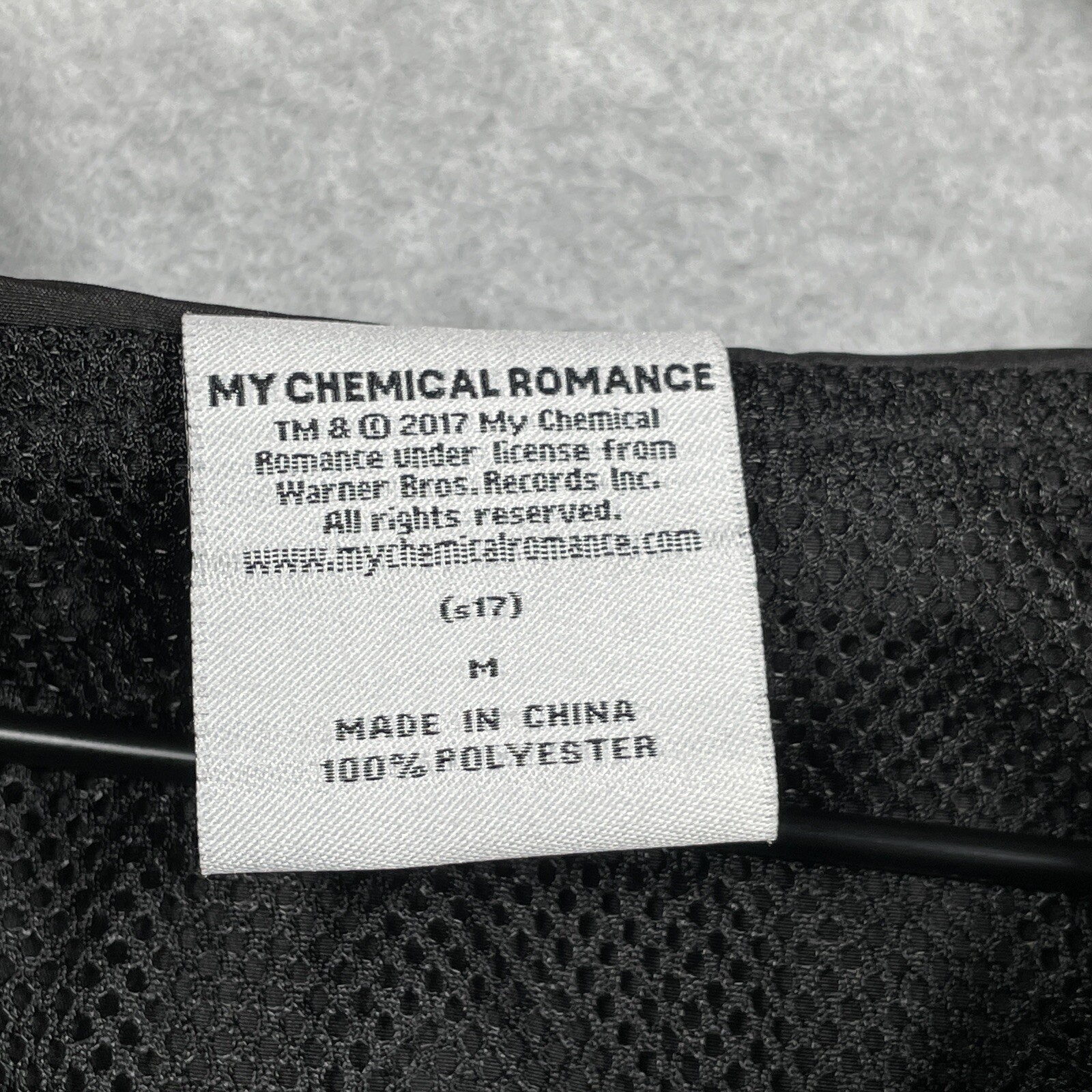 My Chemical Romance Windbreaker Jacket M Black Lightweight 2017 1/2 Zip Pullover