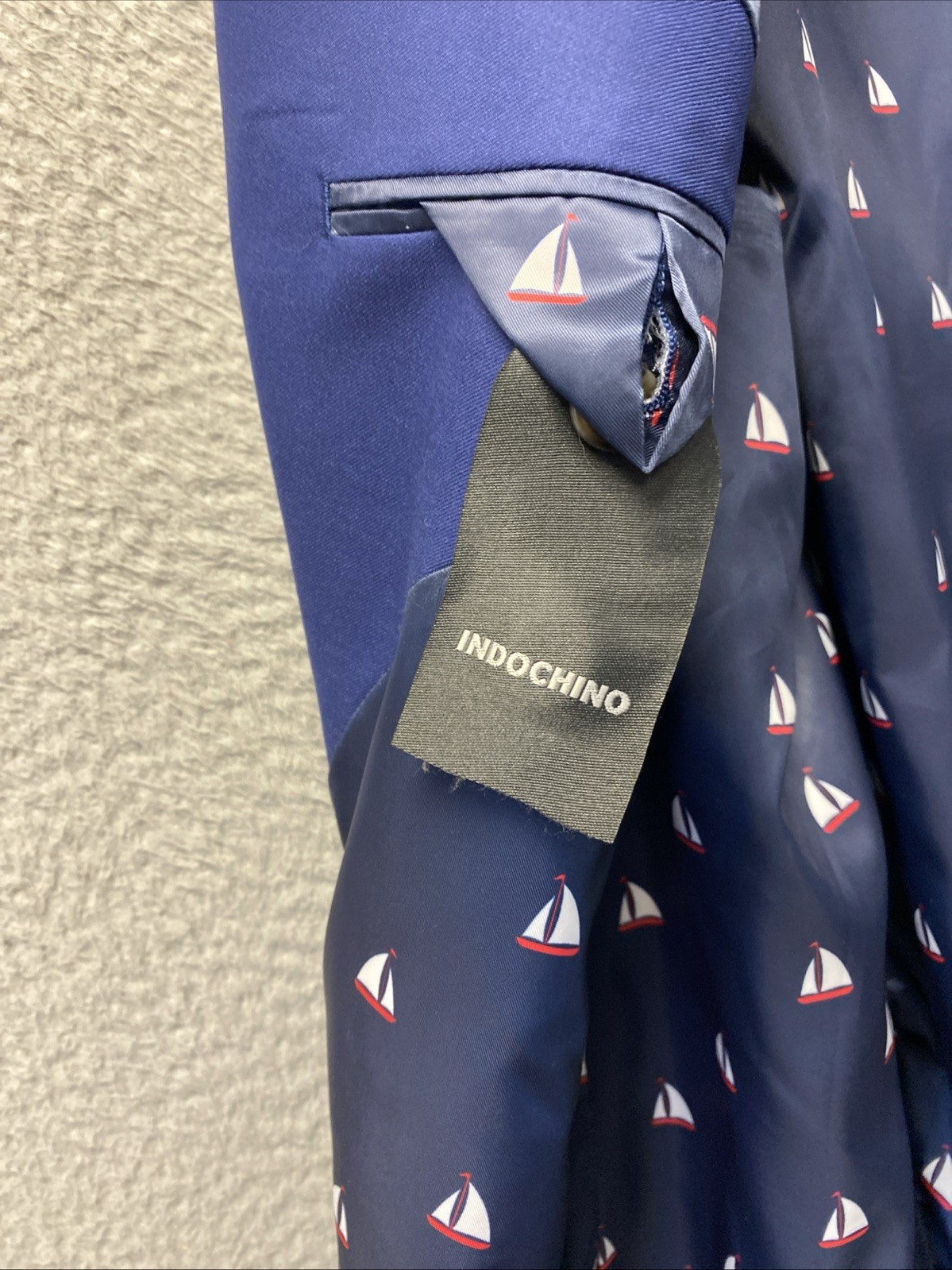 Indochino Suit Mens Size 56 Blue Made For You Navy 2 Piece Pants 50×28 Wool/1162