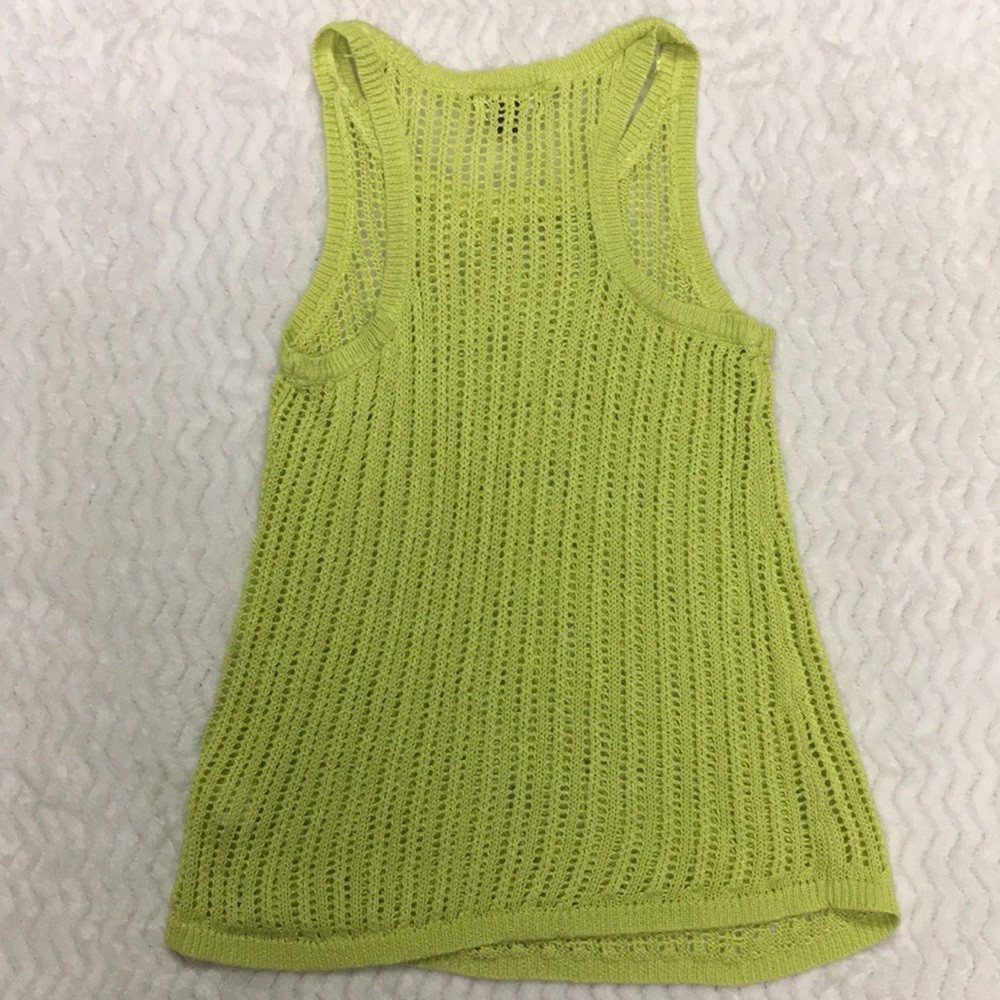 a.n.a Crochet Knit Tank Top – size XSmall Green Women’s Beach Bohemian Casual