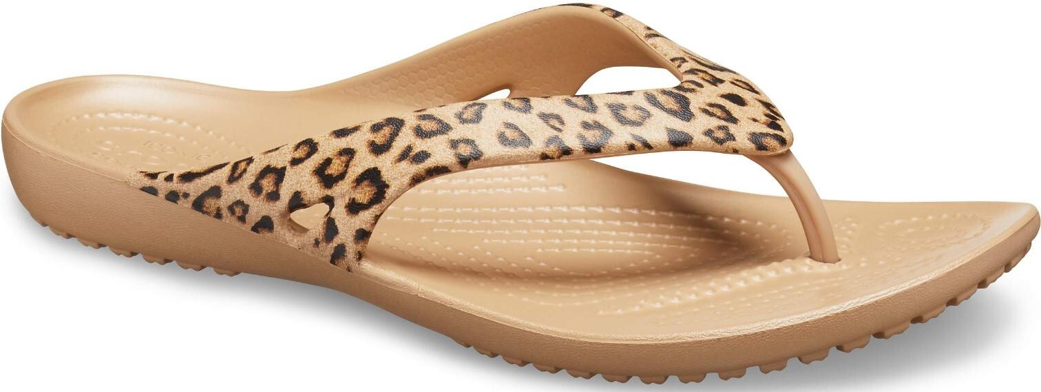 Crocs Kadee II Leopard/Gold Print Flip BRAND NEW Women’s sizes 7, 8 & 11 206398