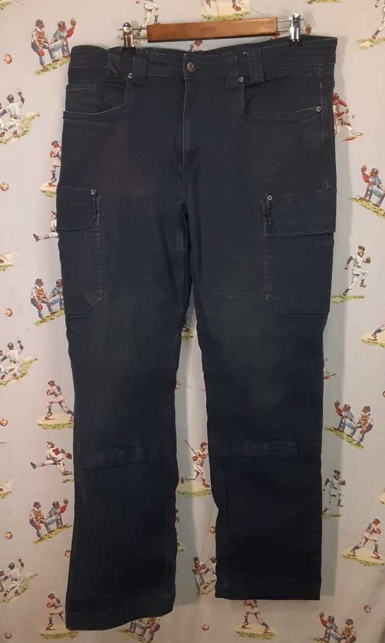 👀 Duluth Trading Co Mens 38×34 Flex Fire Hose Blue Ultimate Cargo Canvas