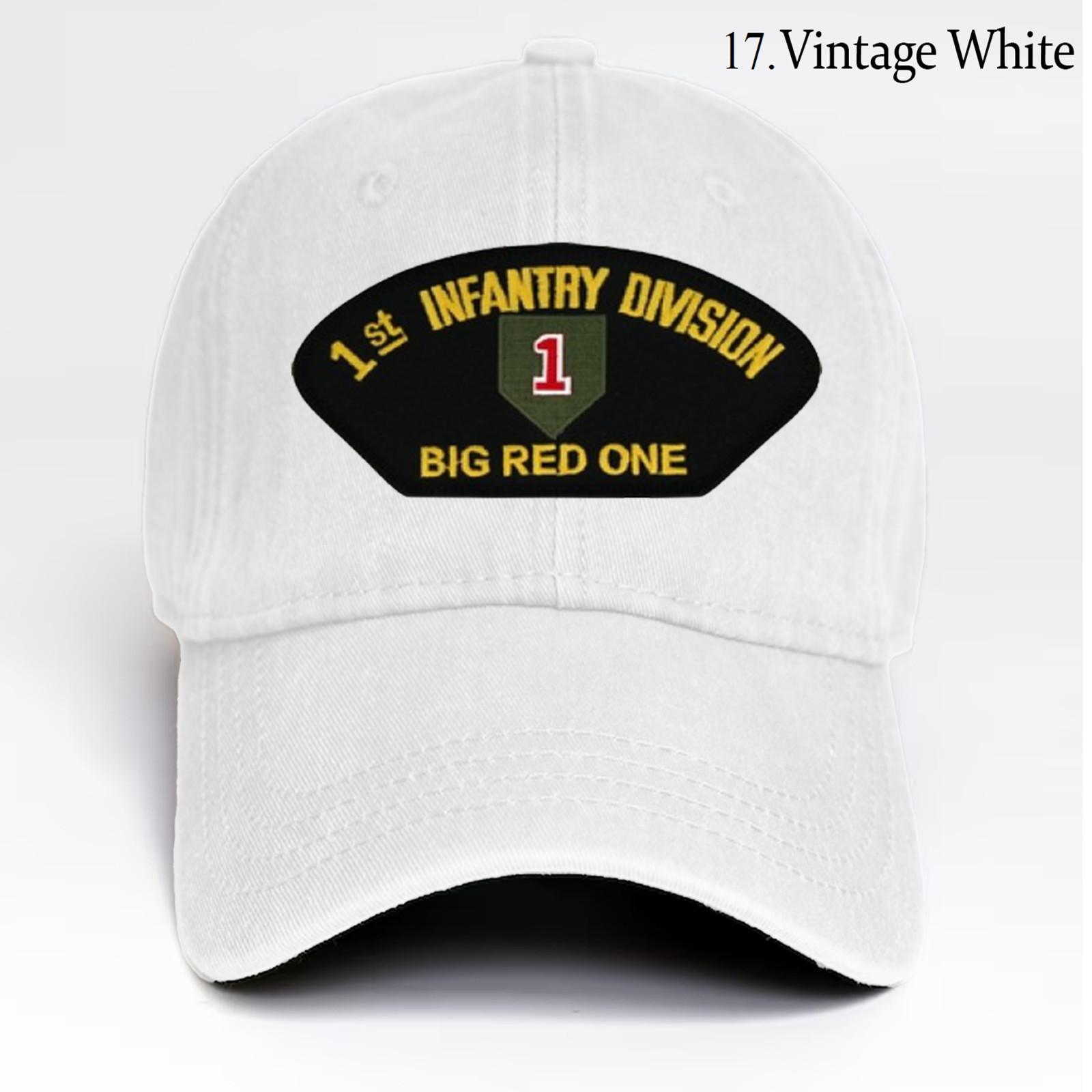 Embroidered Hat 1st Infantry Division – Big Red One, Veteran Cap, Trucker Hat