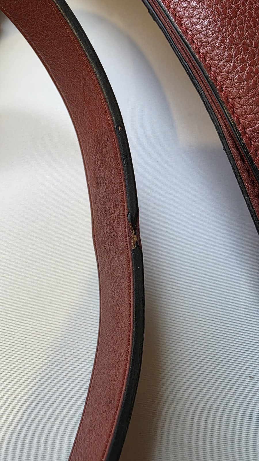 Tory Burch Large Gemini Link Belted Hobo Bag Red Pebbled Leather Gold Hardware