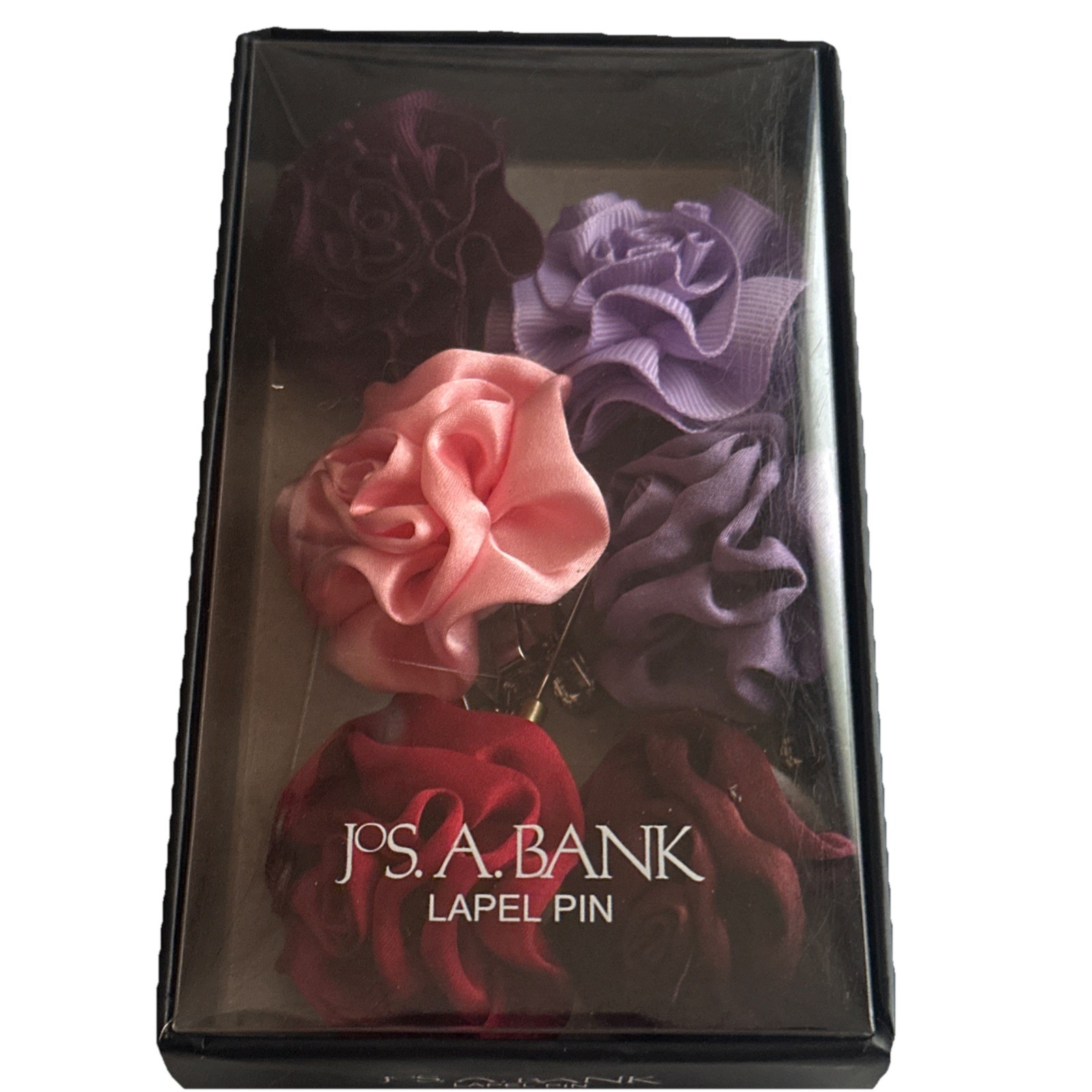 Jos A. Bank Men’s Flower Lapel Pin Set – 6 Assorted Colors – Lot As Shown