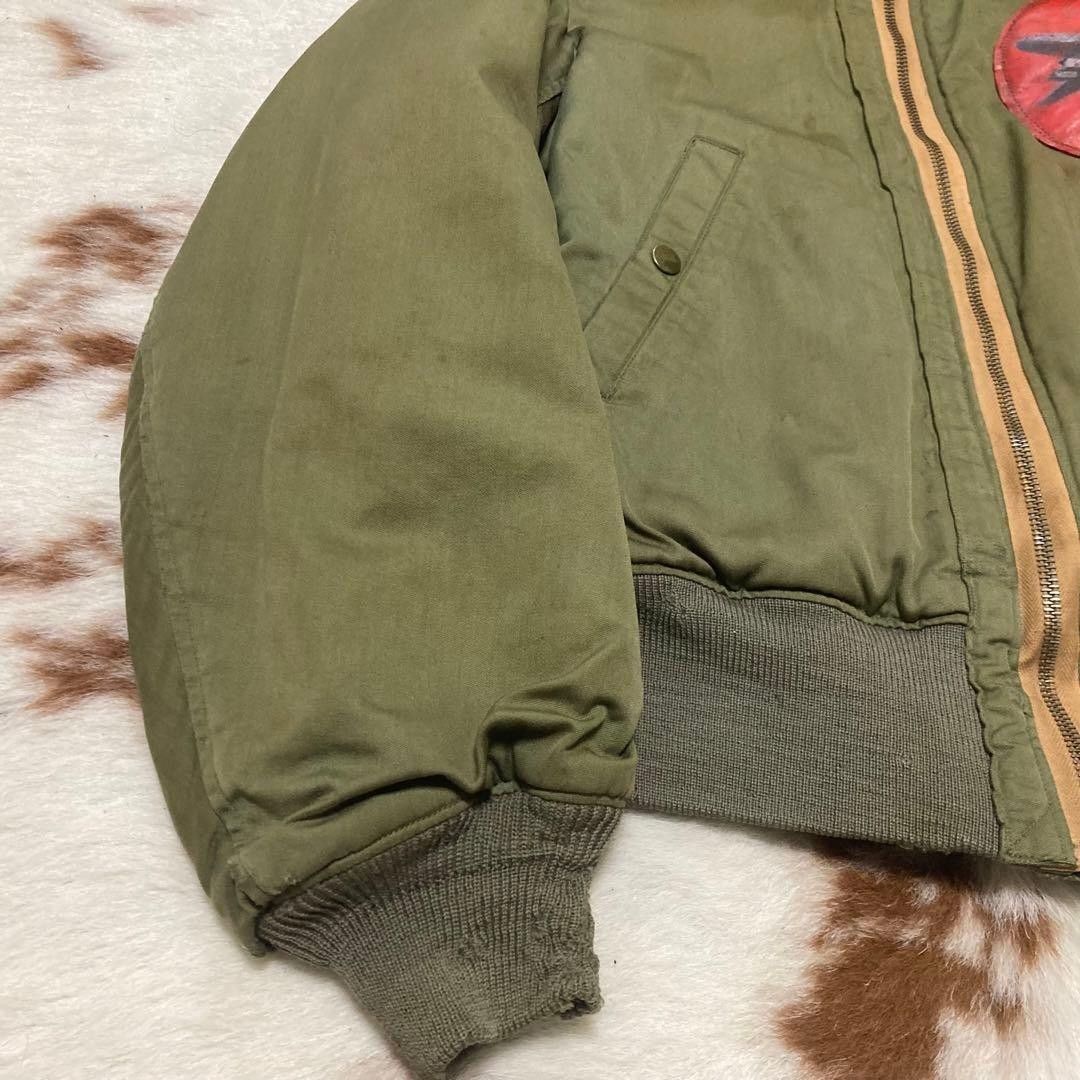 USAAF 40s Vintage B-15 Flight Jacket Hand Paint Military Size 40 Men’s Outer