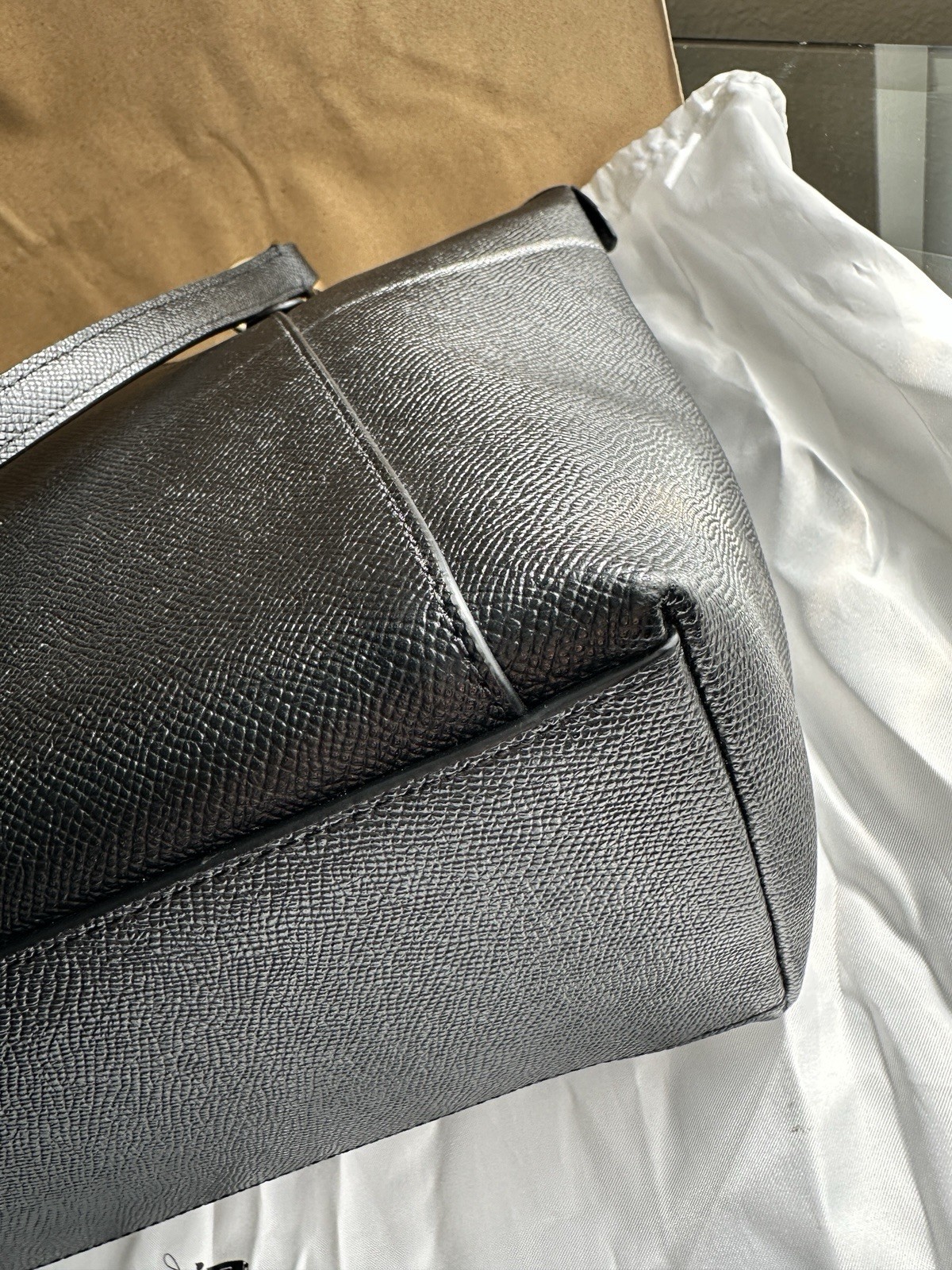 COACH Ava Tote Crossgrain Leather black woman