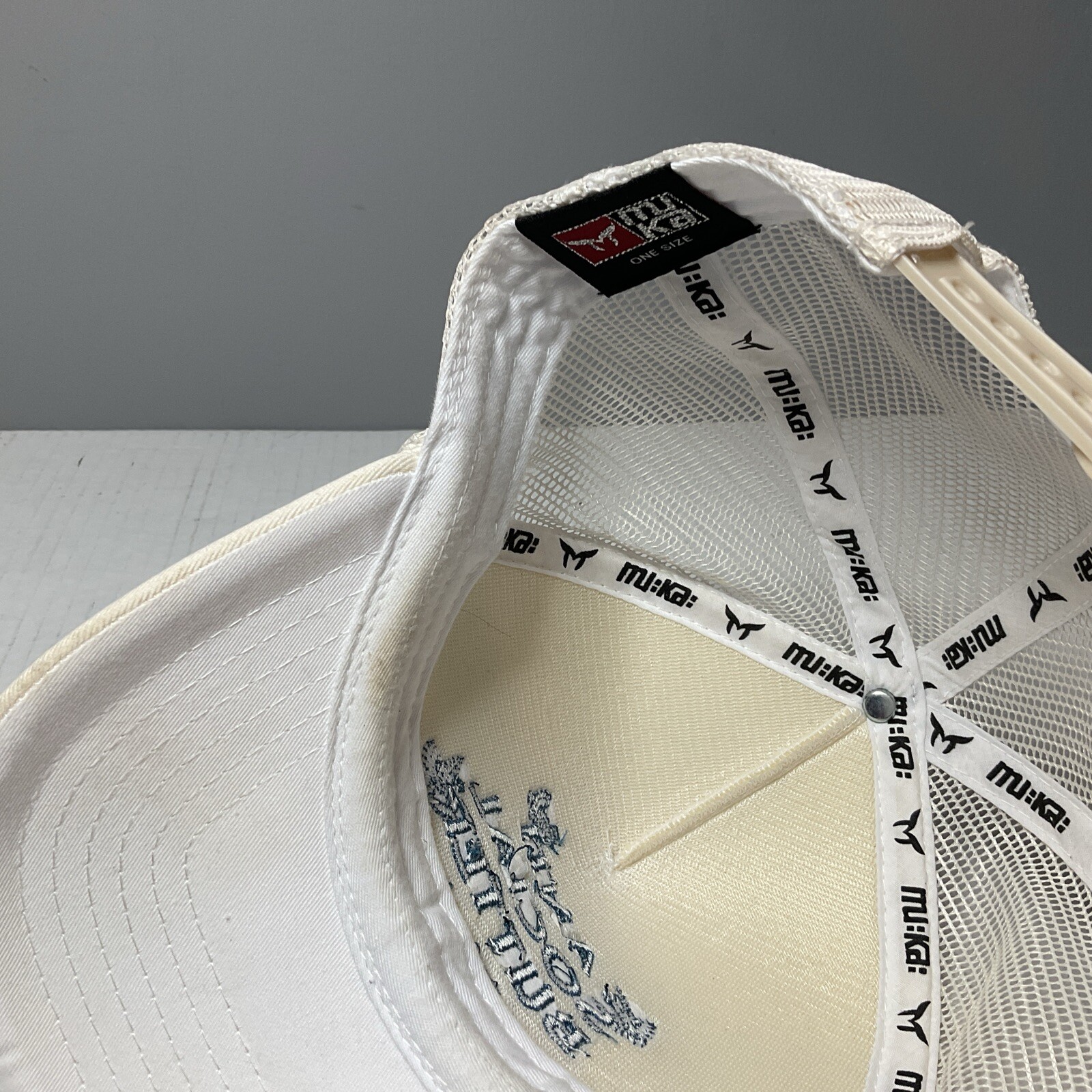 Muka White Snap Back Trucker Hat Anti Social Butterfly Hat