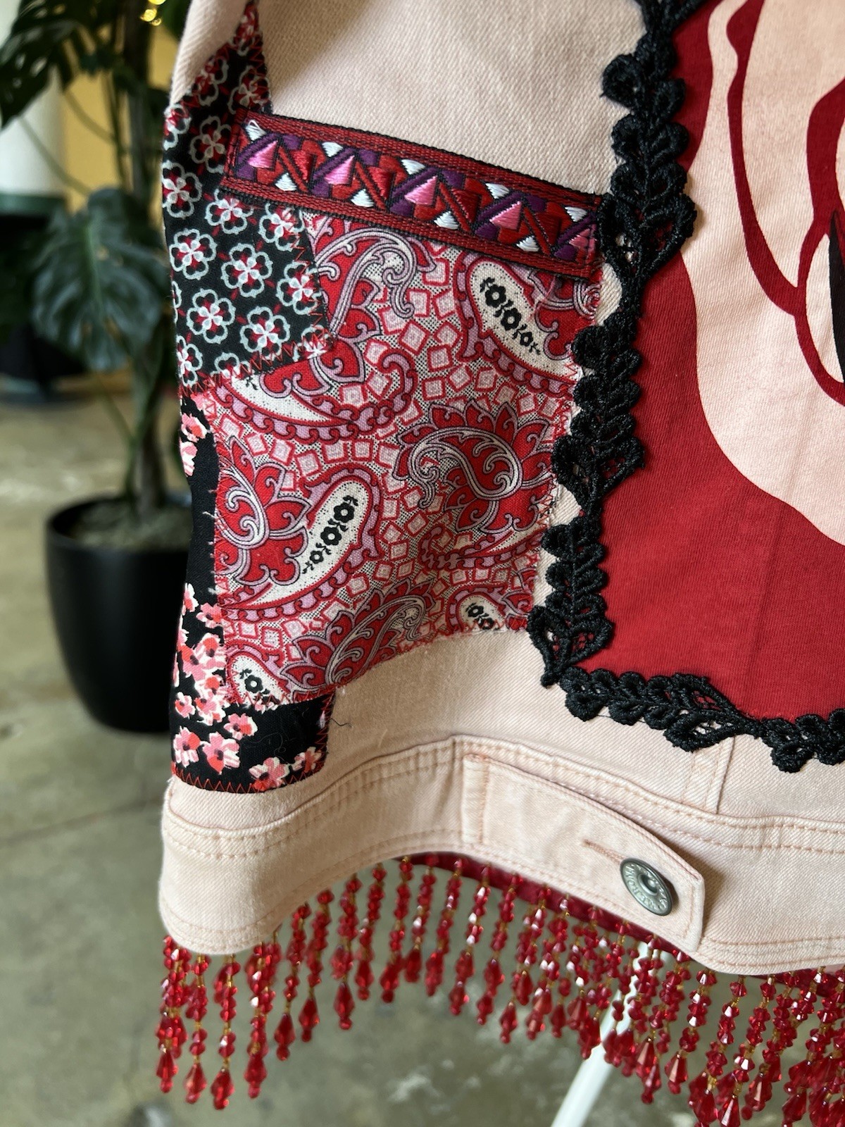 RWBY Anime Custom Patchwork Jean Jacket