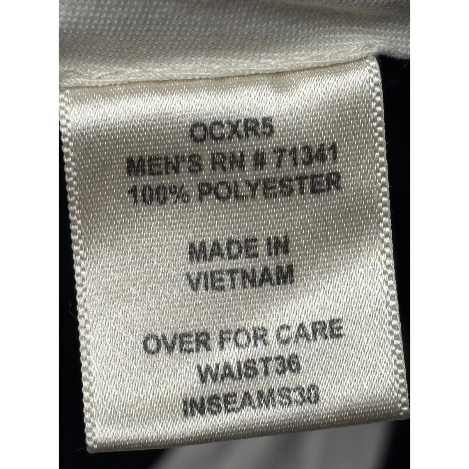 LL Bean Mens Navy Polyester Dress Pants Waist 36 Inseam 30 Flat Front YKK Zip