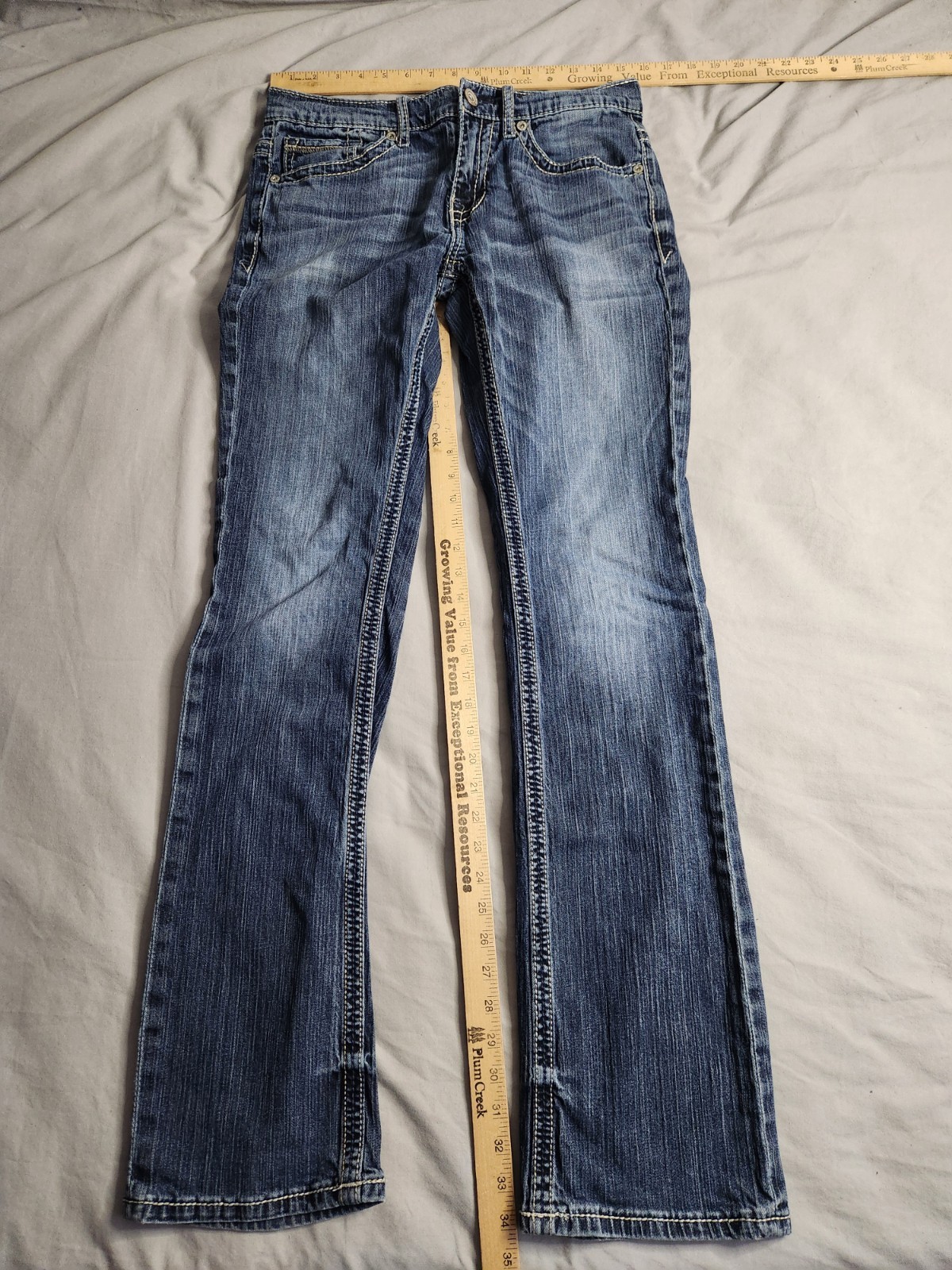 BKE Buckle Carter Bootleg Jeans Mens Size 31×34 Medium Wash Mid Rise Casual EUC