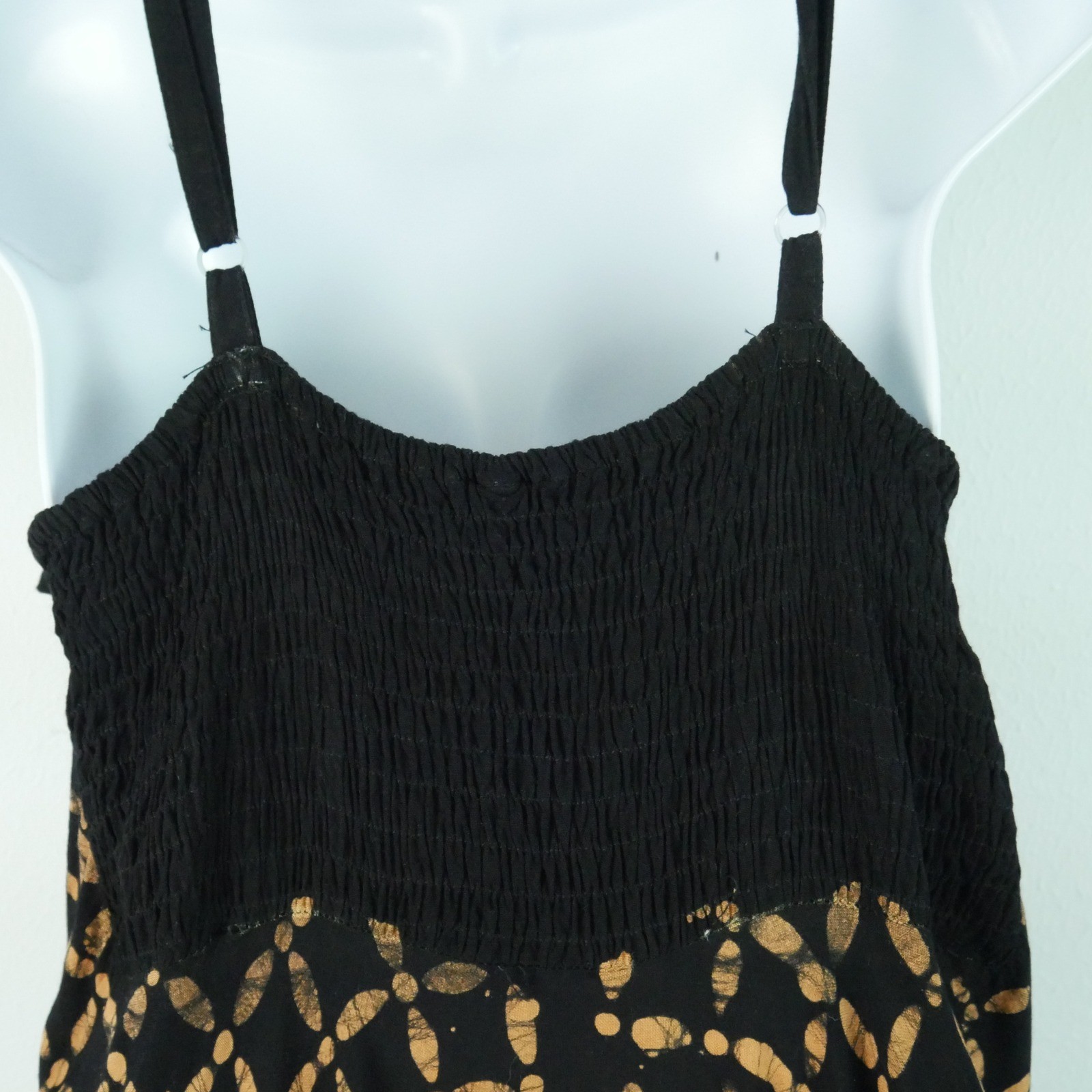 Embroidered Batik Handkerchief Hem Dress Free Size Festival Fairy Grunge Hippy