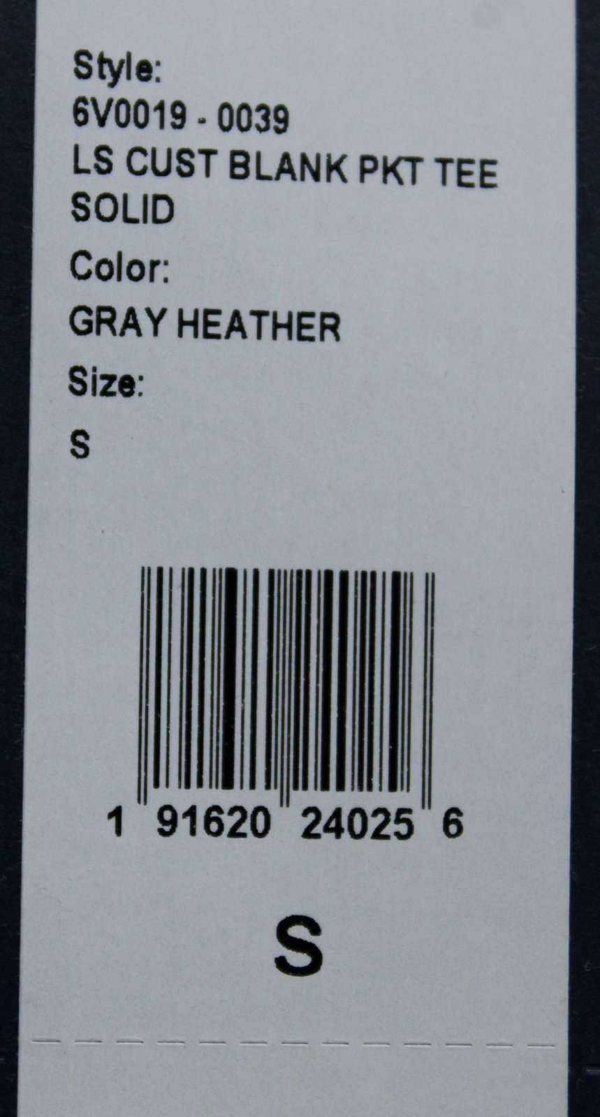 Vineyard Vines Men’s Blank Long-Sleeve Pocket T-Shirt AP2 Grey Heather Small NWT