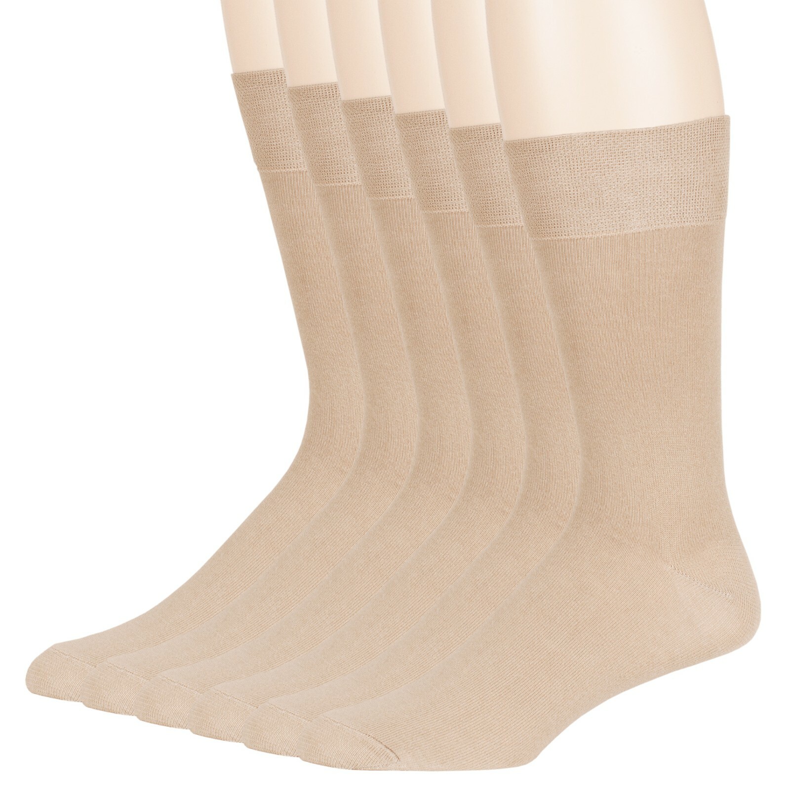 Men’s Cotton 4-6 Pack Dress Socks L/XL Black Brown Khaki Navy Grey Beige Burgund