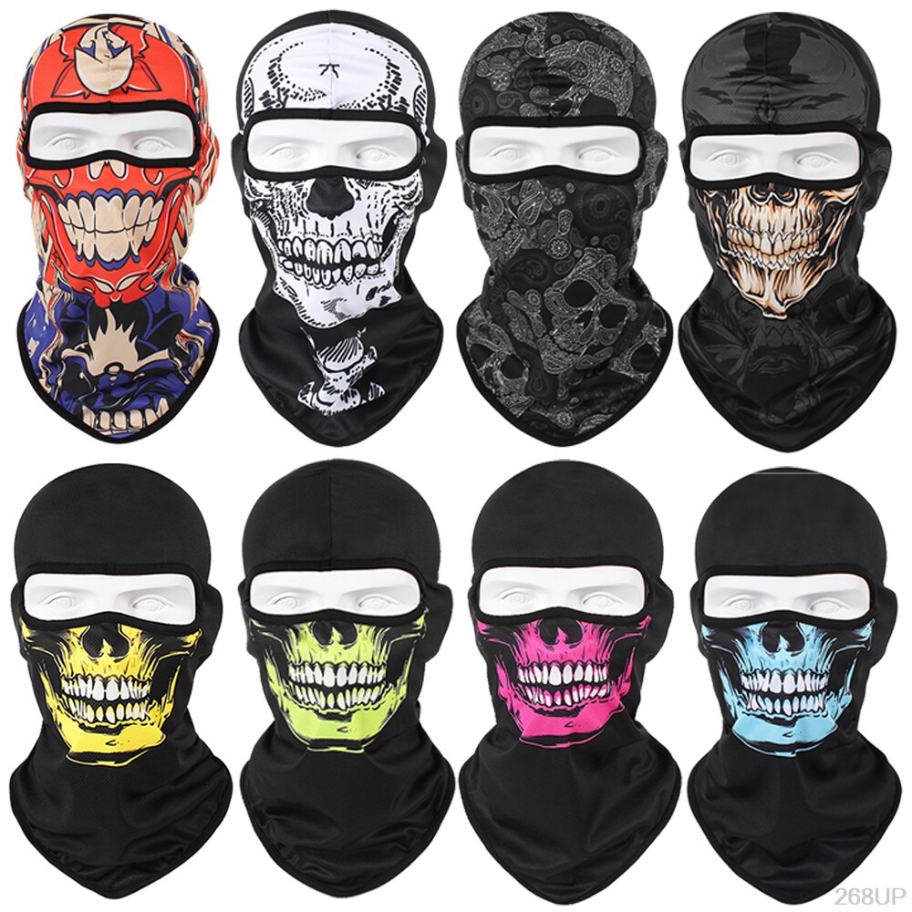 Tactical Skull Ghost Printed Full Face Mask Balaclava Halloween Ski Motorcycle