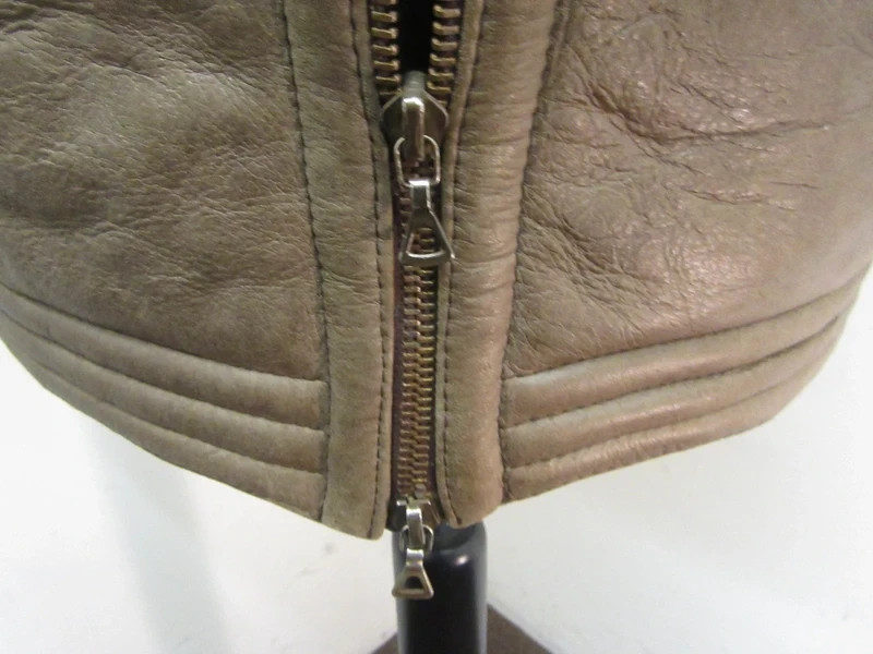 Vintage sheepskin biker jacket size 10 BY LAMANTA