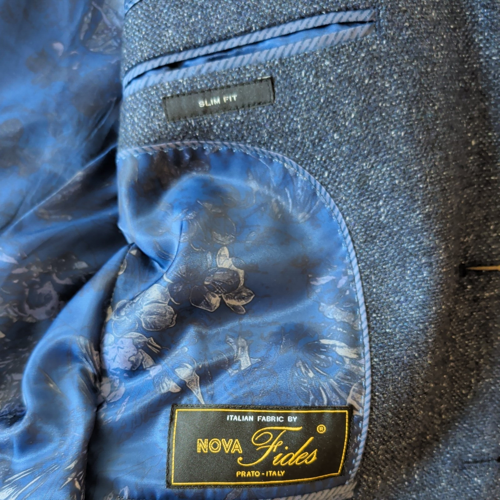Joseph Abboud Blue Textured Blazer 36S