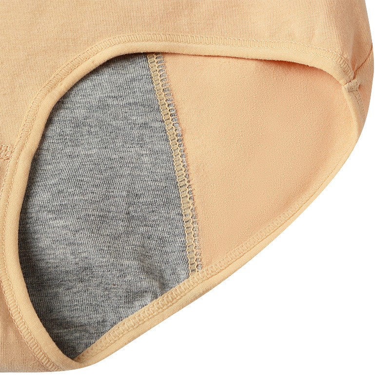 3 Womens Period Panties Solid Menstrual Briefs Stretch Brief Leakproof Underwear