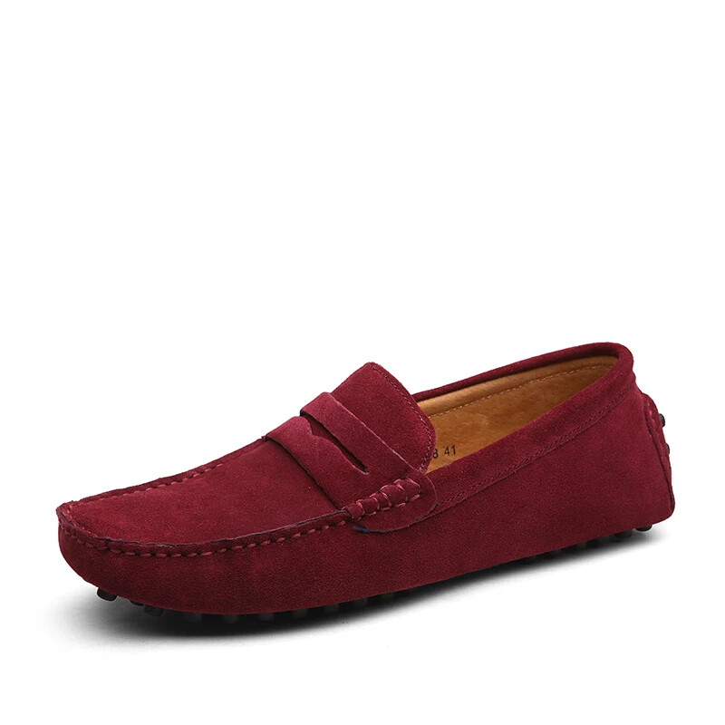 Moccasins Men’s Loafers Casual Genuine Leather Flats Lightweight Driving Shoes