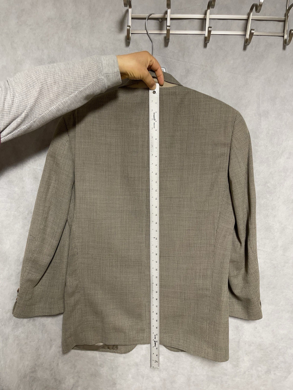 Hugo Boss Loro Piana Blazer Men 44L Galilei Super 110 Wool Flannel Textured Luxe