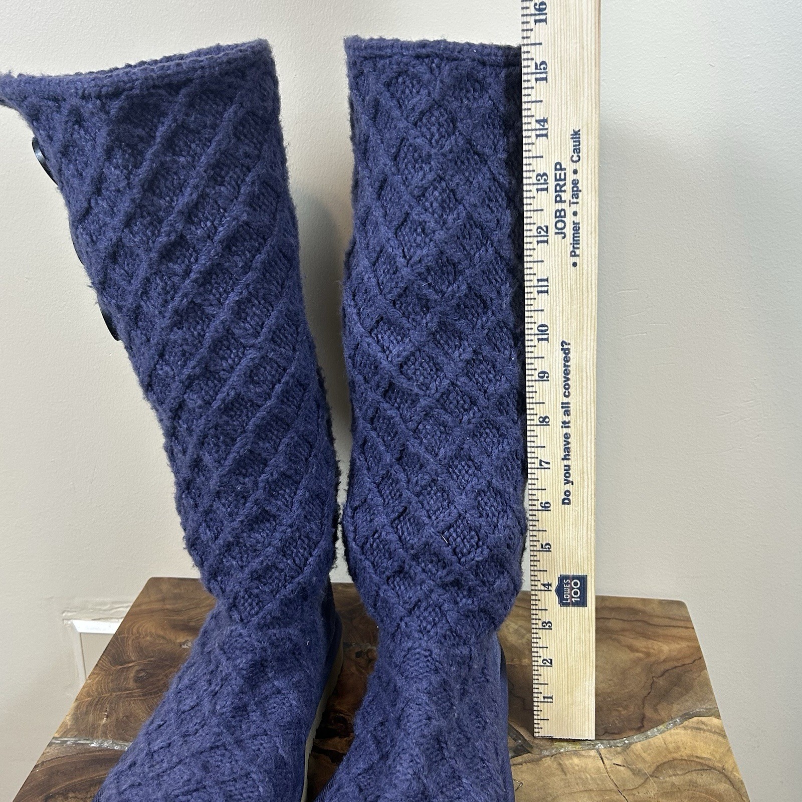 UGG Australia Cardy Purple Knit Button Boots Womens Size 7 Style 3066
