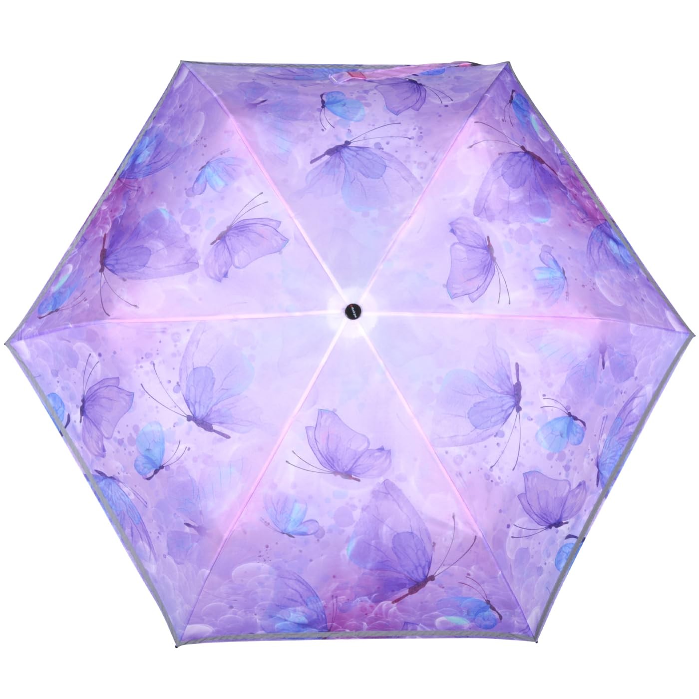 Children’s pocket umbrella 4 kids reflective with reflective trim butterfly