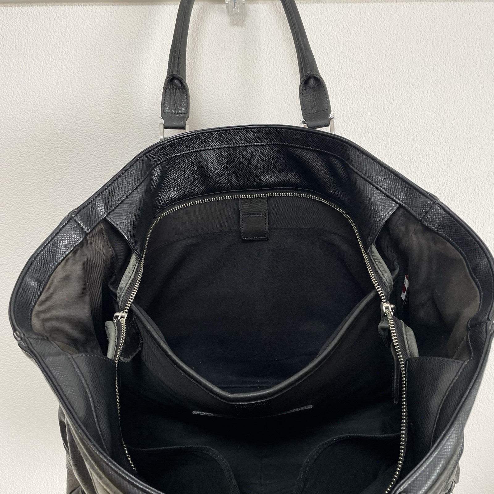 Master-piece MSPC Tote Bag Duffle 2way Leather Shoulder Black Large Made Japan