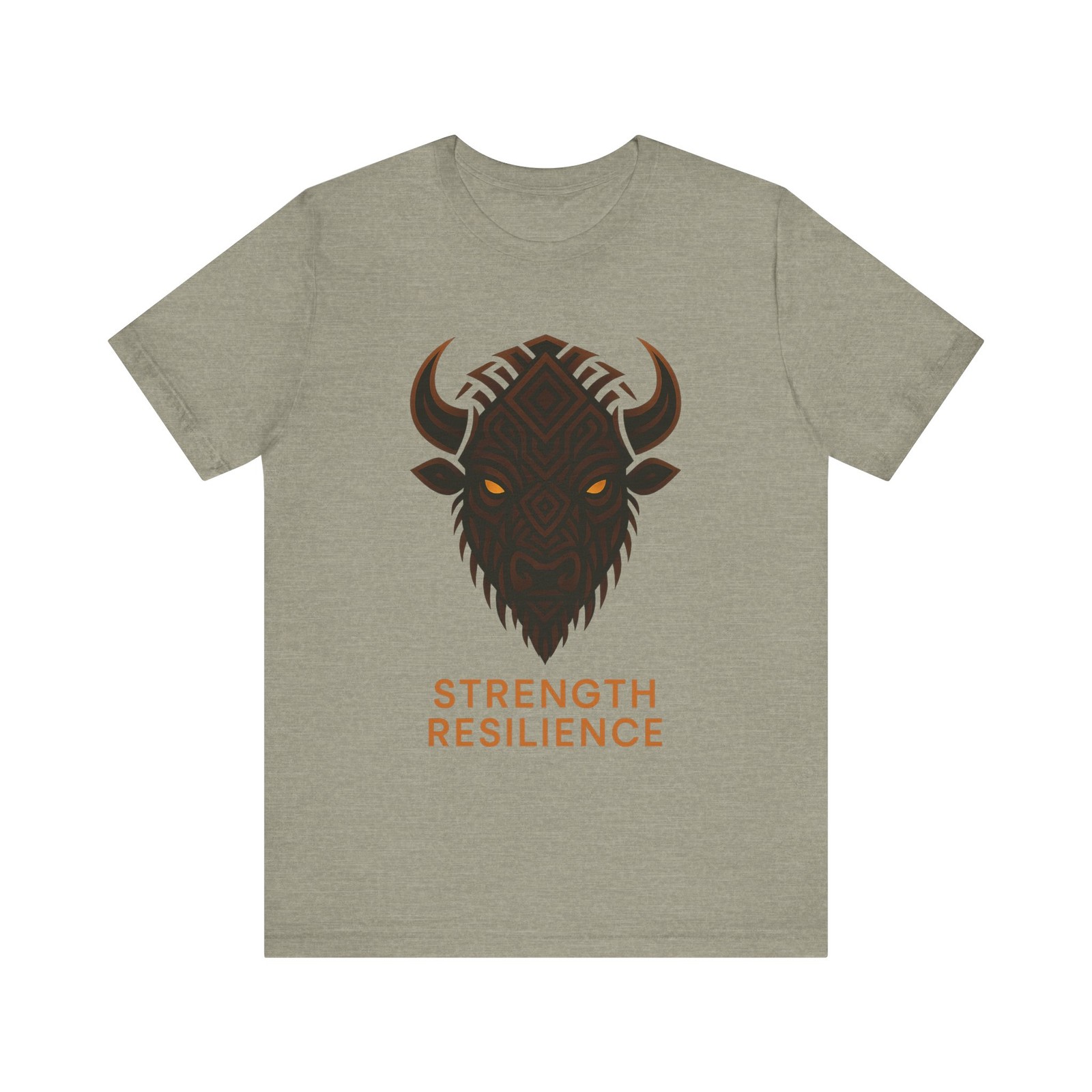 Tribal Bison Strength Resilience Tee Motivational Shirt Inspirational T-Shirt
