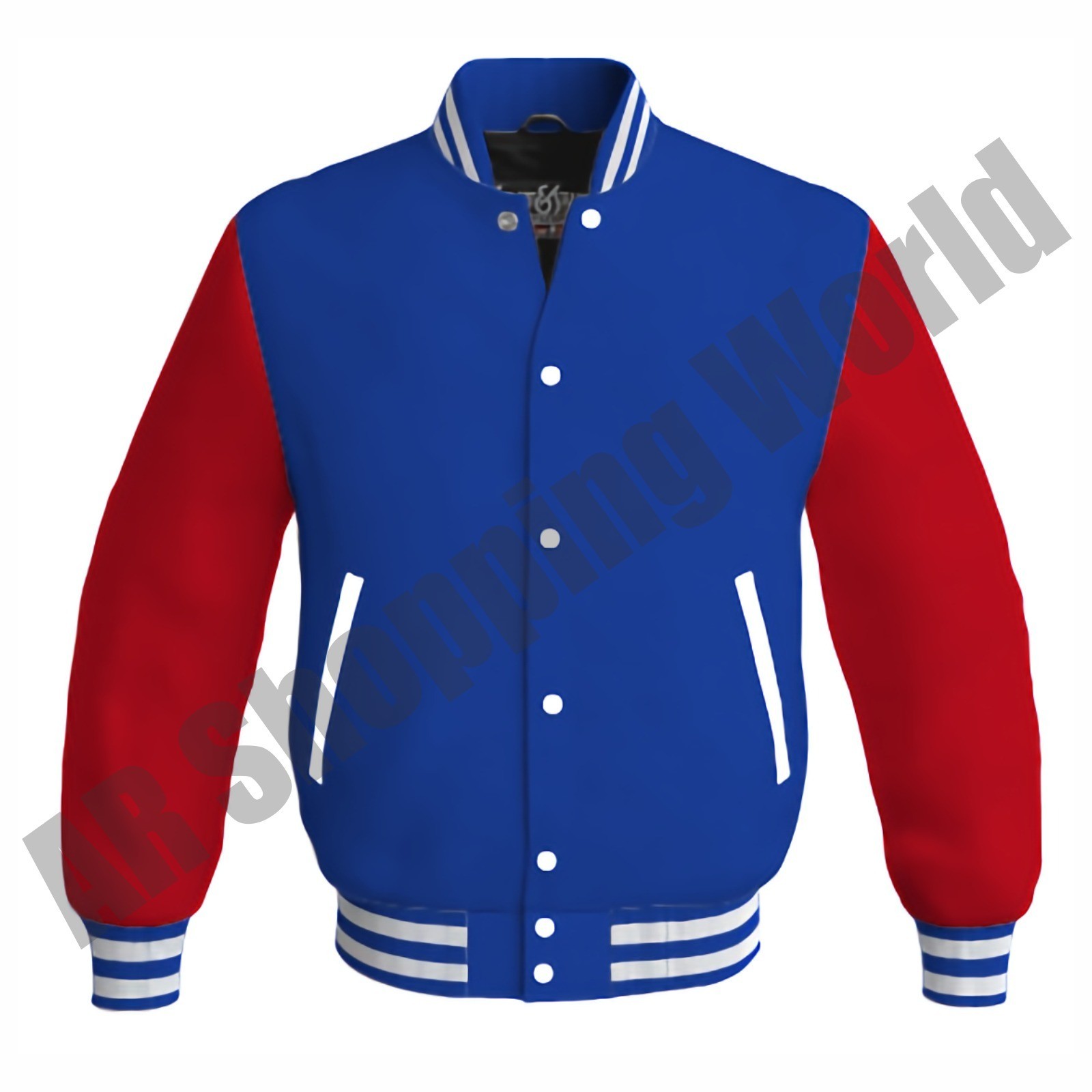 France Flag Varsity Letterman Wool Body Leather Sleeves Baseball Bomber Jacket